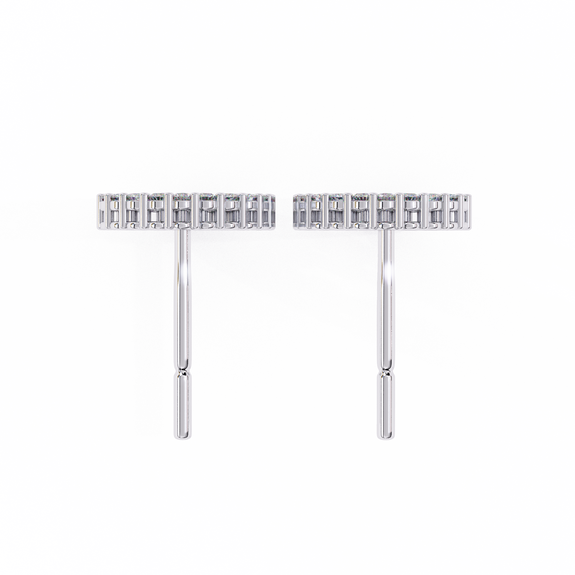 0.30ct Circle Illusion Hoop Diamond Studs | Solitairekart