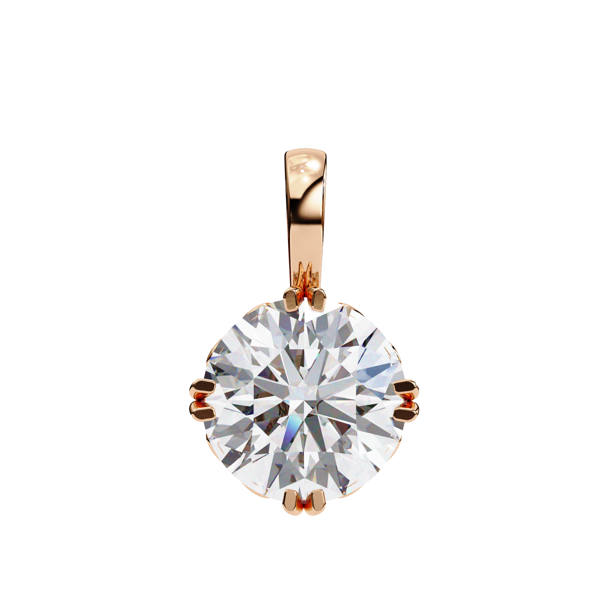 1.84 Carat Round Shape Lab-Grown Diamond Pendant Necklace – F Color VS1 Clarity