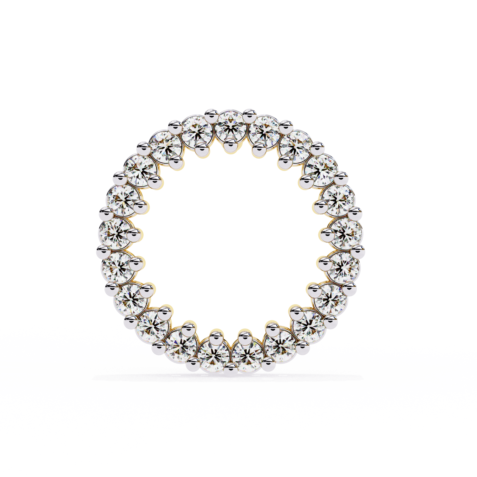 0.30ct Circle Illusion Hoop Diamond Studs | Solitairekart