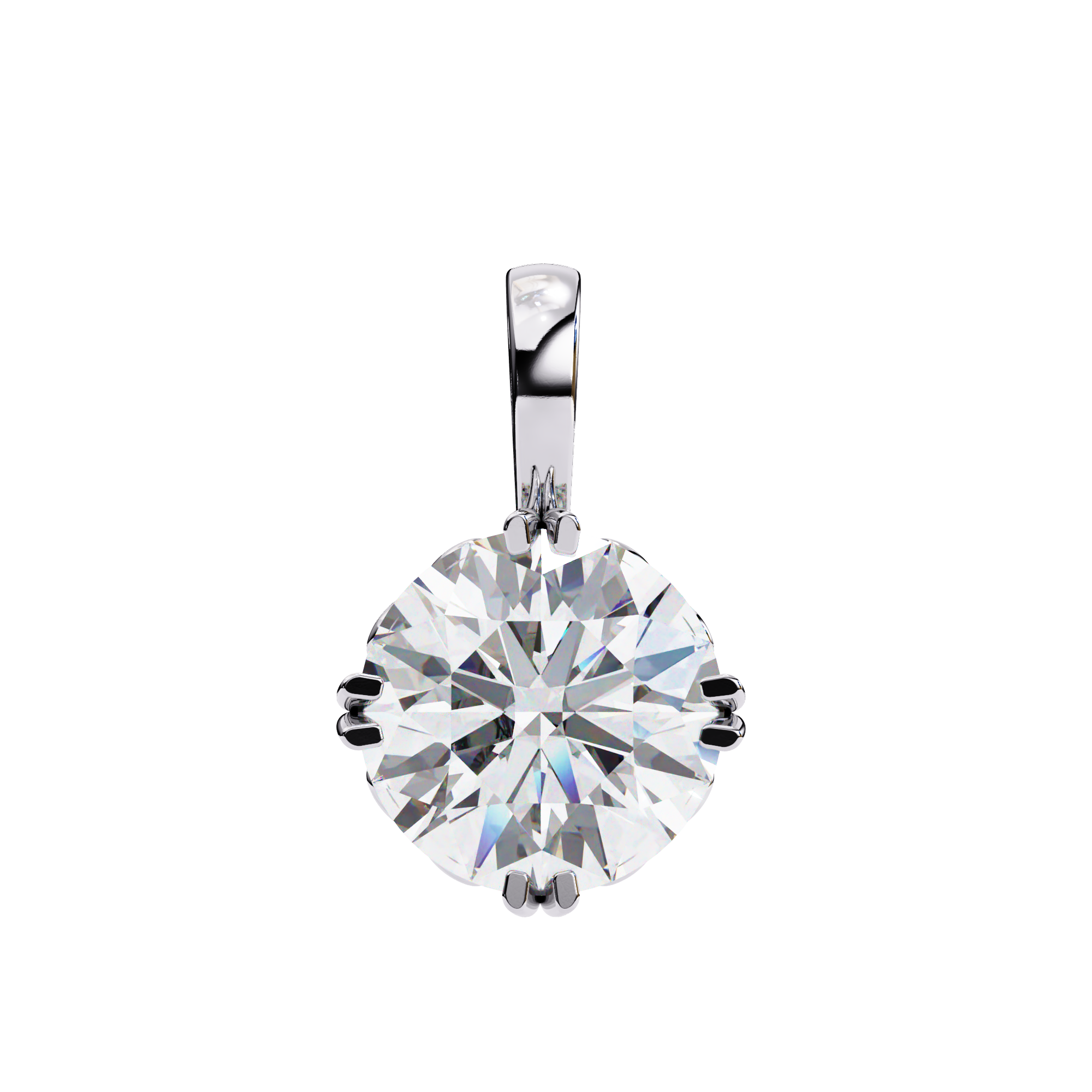 1.84 Carat Round Shape Lab-Grown Diamond Pendant Necklace – F Color VS1 Clarity