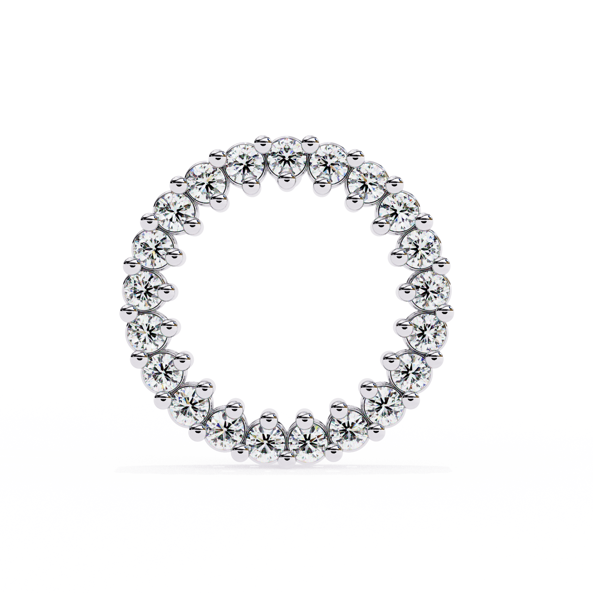 0.30ct Circle Illusion Hoop Diamond Studs | Solitairekart