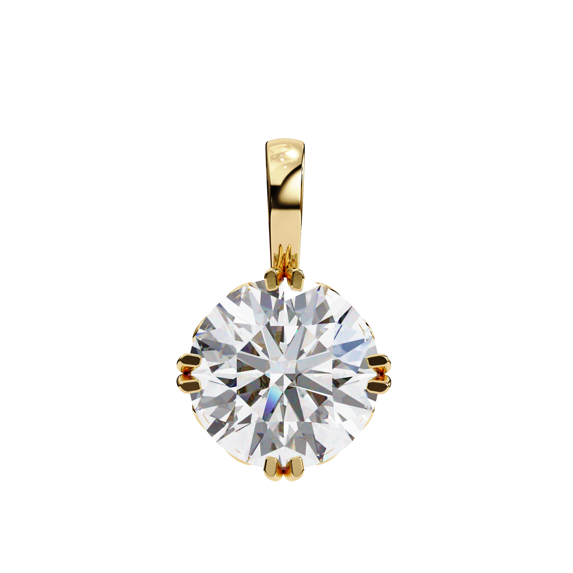1.84 Carat Round Shape Lab-Grown Diamond Pendant Necklace – F Color VS1 Clarity