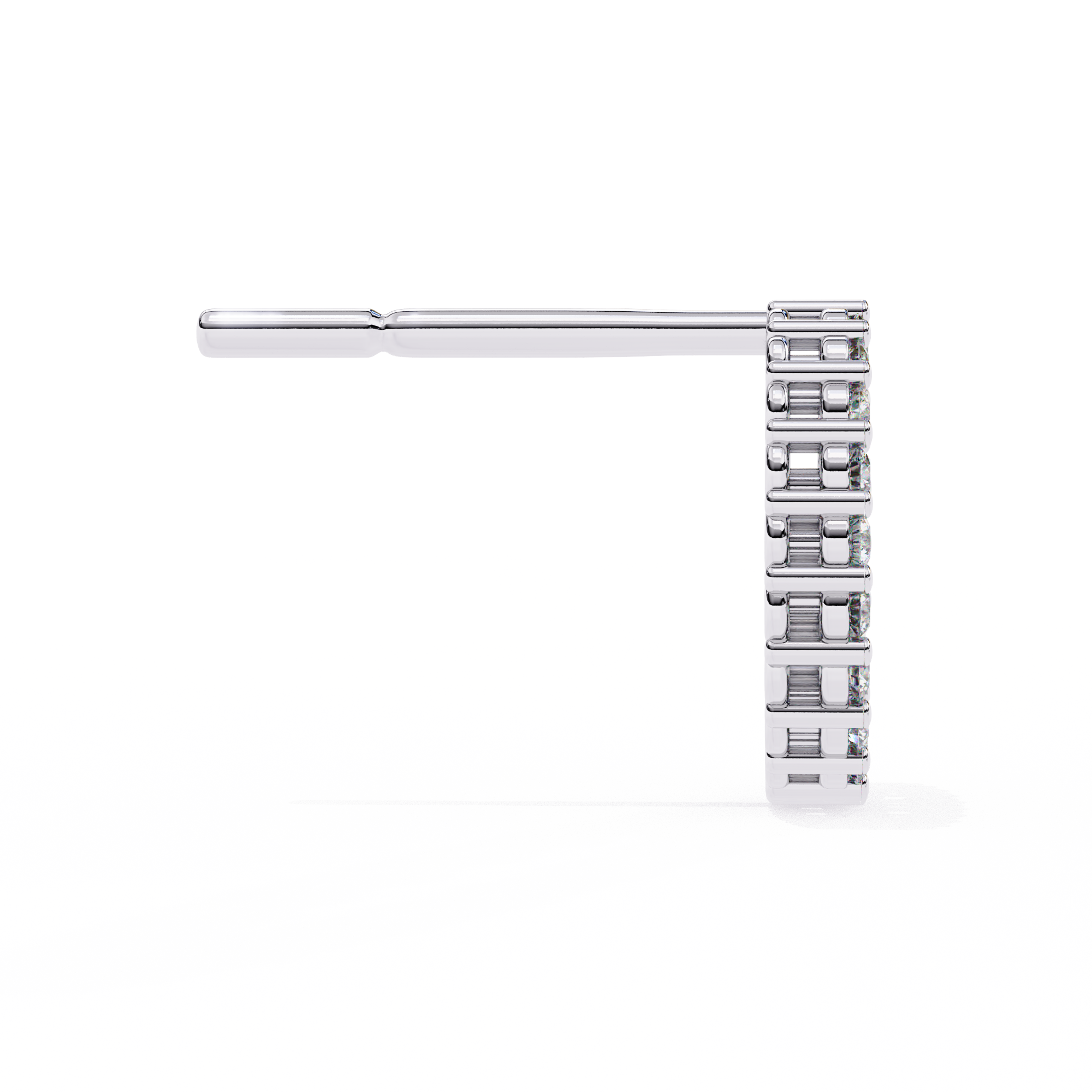 0.30ct Circle Illusion Hoop Diamond Studs | Solitairekart