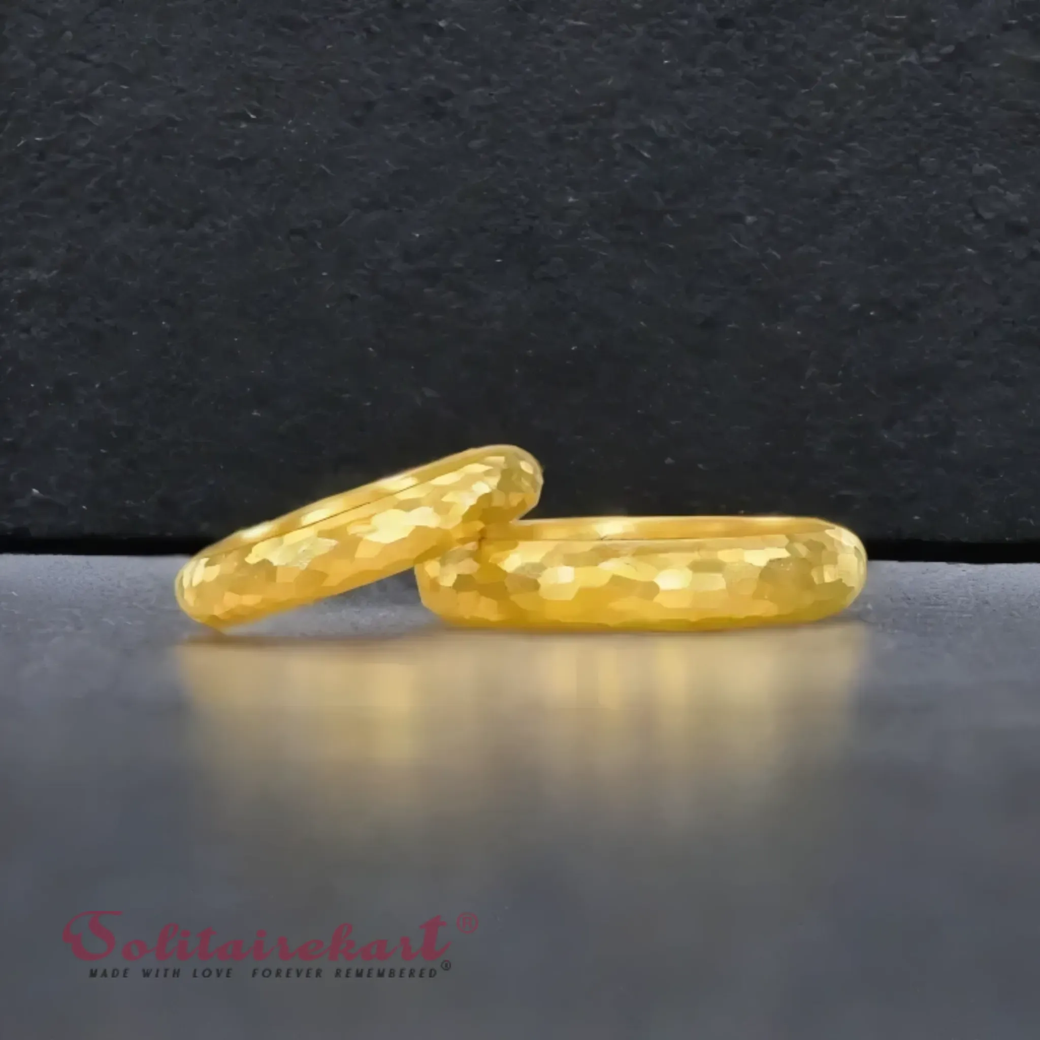 14K 11.42Grams Gold Couple Rings – Elegant Band Design