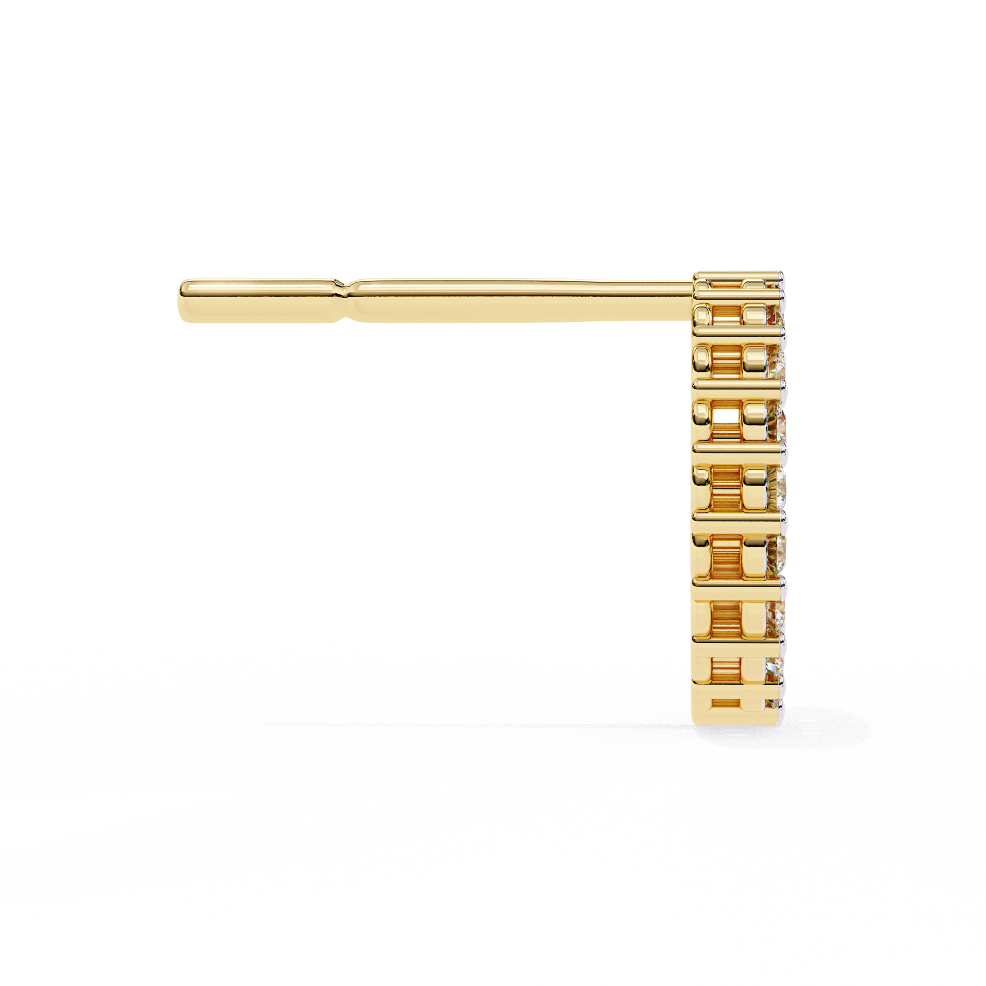 0.30ct Circle Illusion Hoop Diamond Studs | Solitairekart