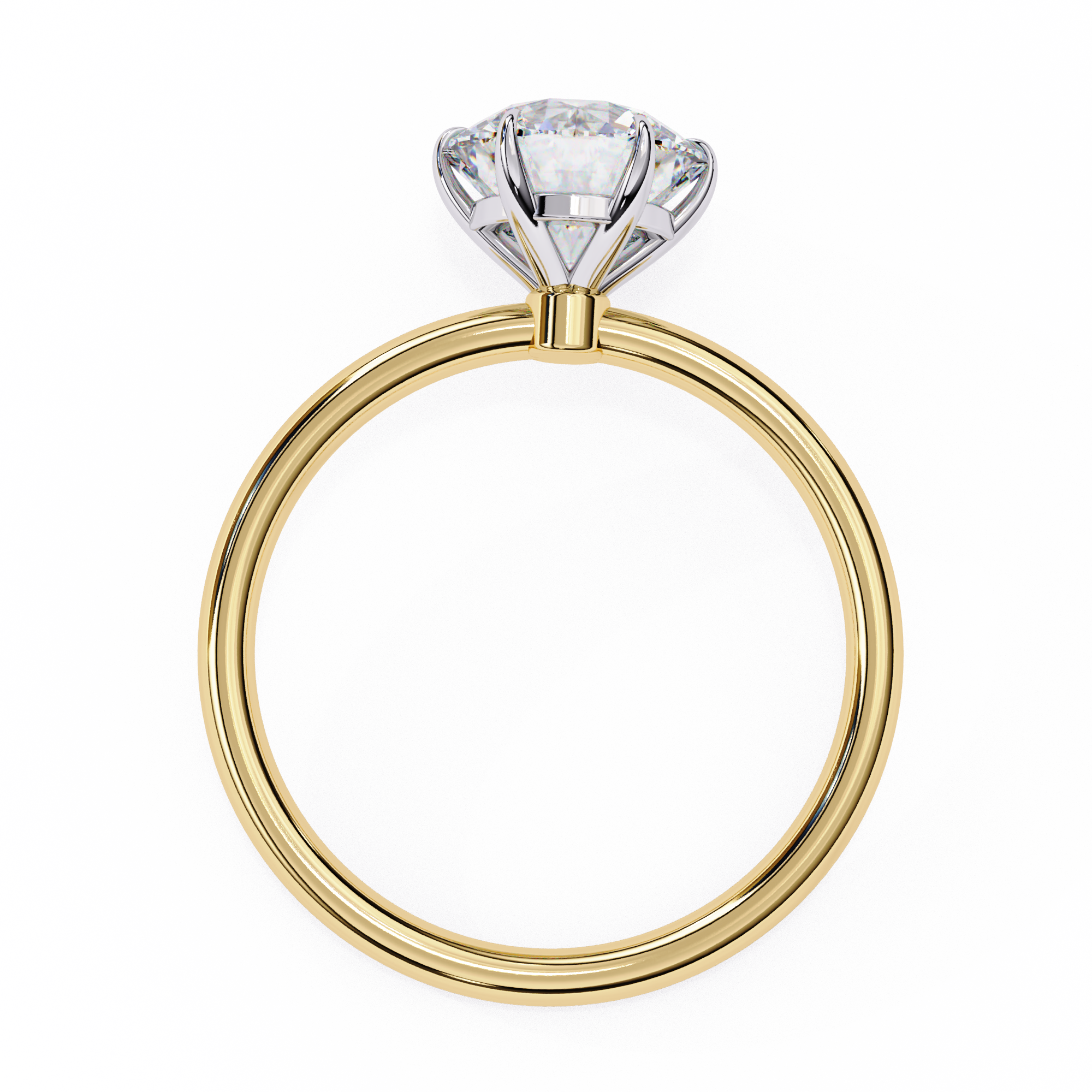 1.92 Carat Round Shape Lab Grown Diamond Solitaire Engagement Ring