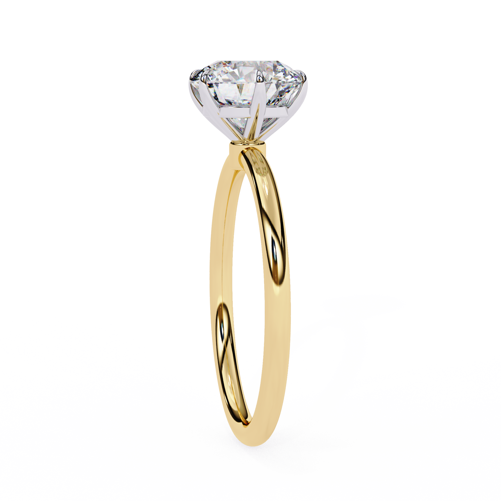 1.92 Carat Round Shape Lab Grown Diamond Solitaire Engagement Ring
