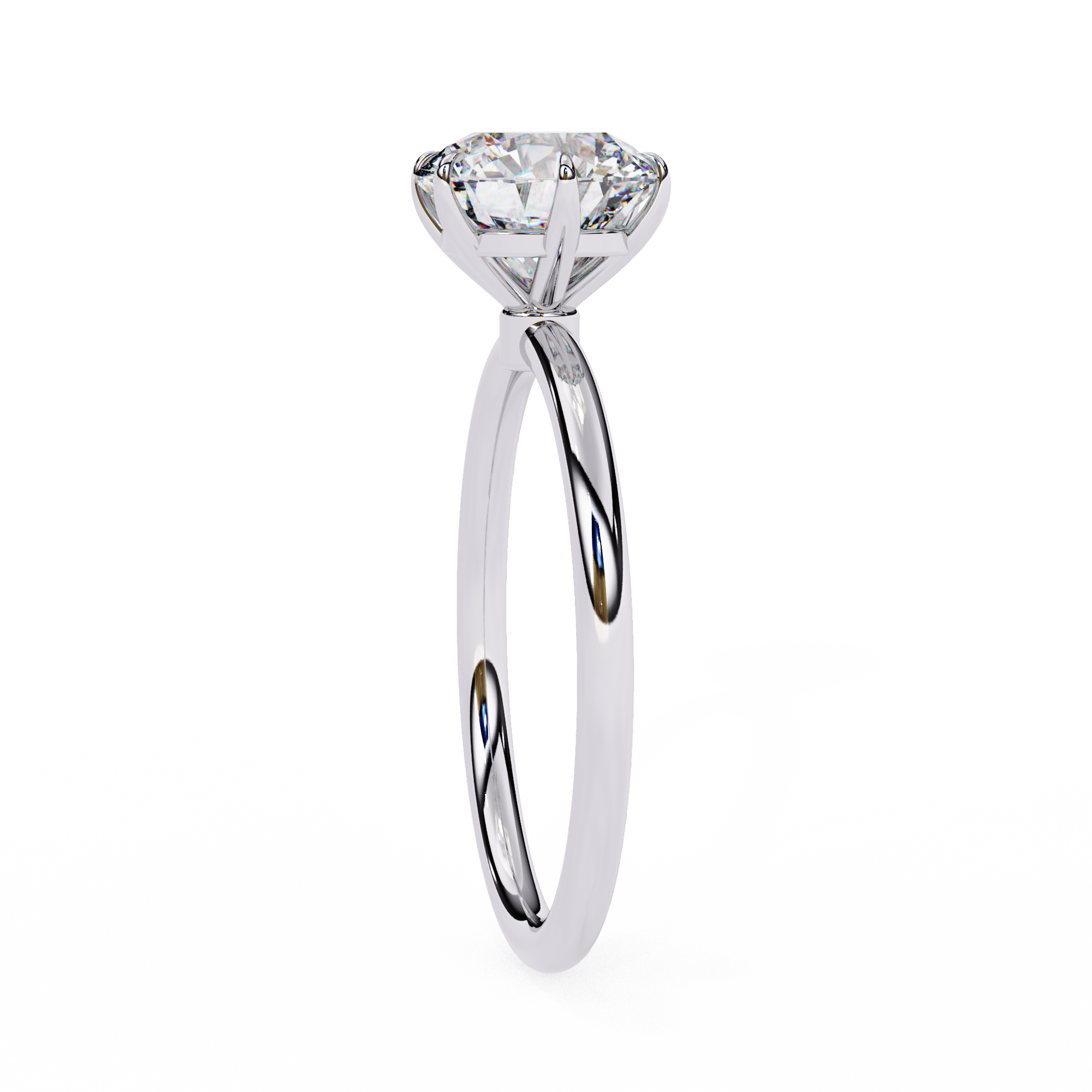 1.92 Carat Round Shape Lab Grown Diamond Solitaire Engagement Ring