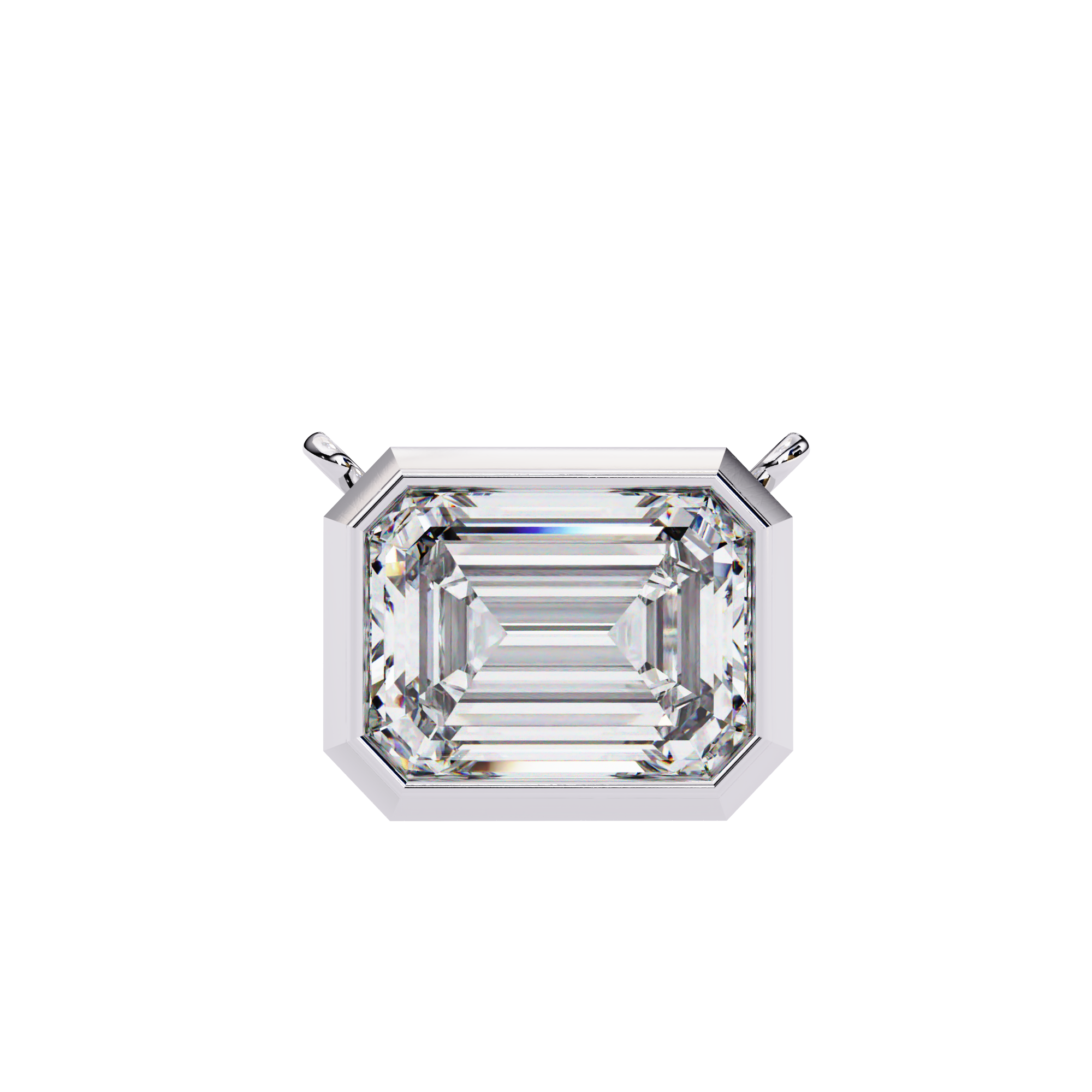 Solitairekart 0.78CT Natural Diamond Emerald Cut Pendant H Color VS1 Clarity