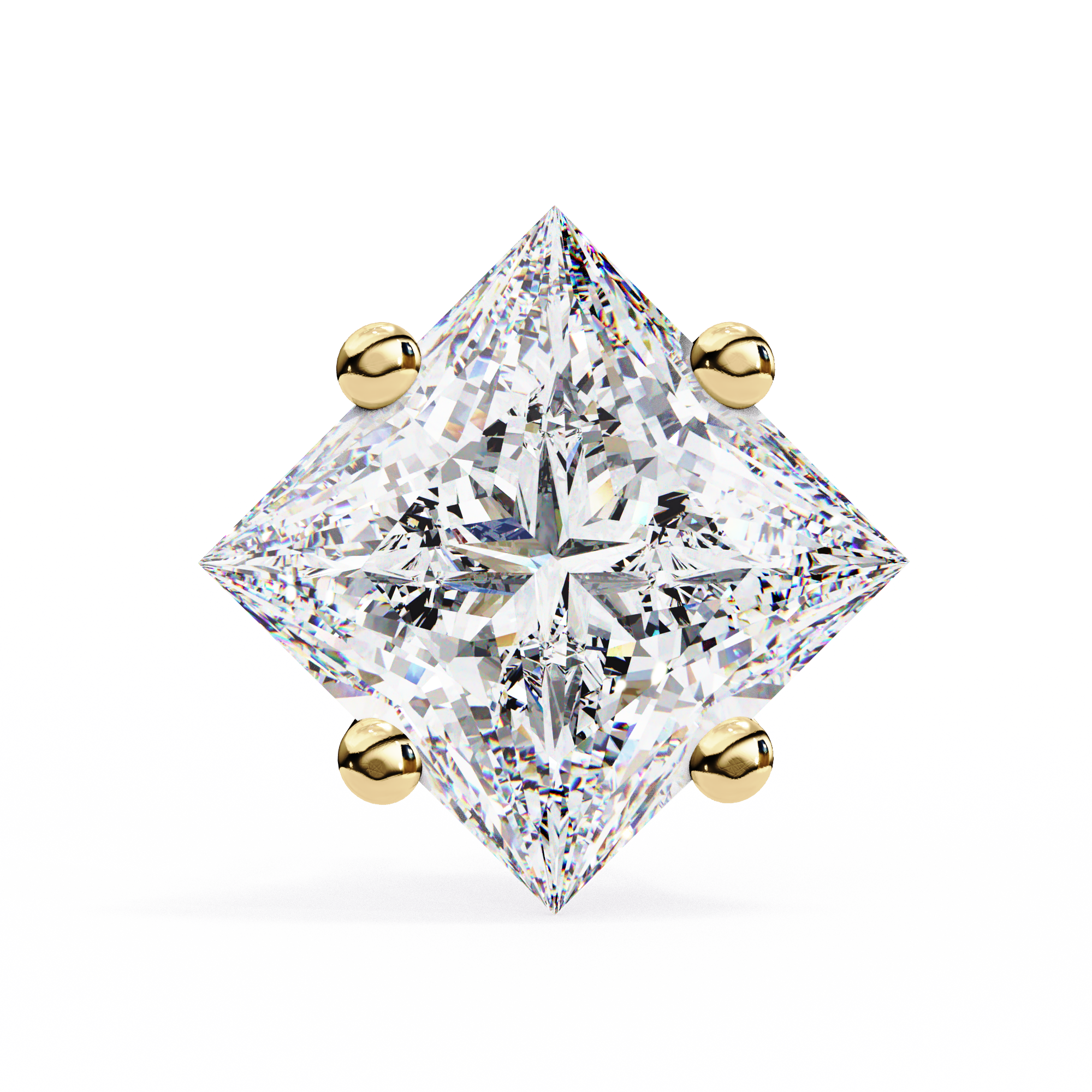 2.39ct Princess Cut Diamond Studs | Solitairekart