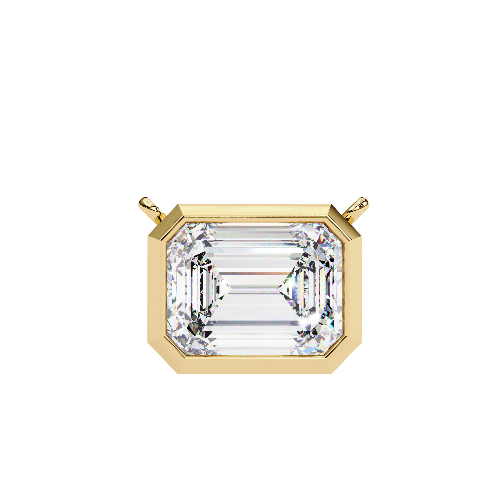 Solitairekart 0.78CT Natural Diamond Emerald Cut Pendant H Color VS1 Clarity