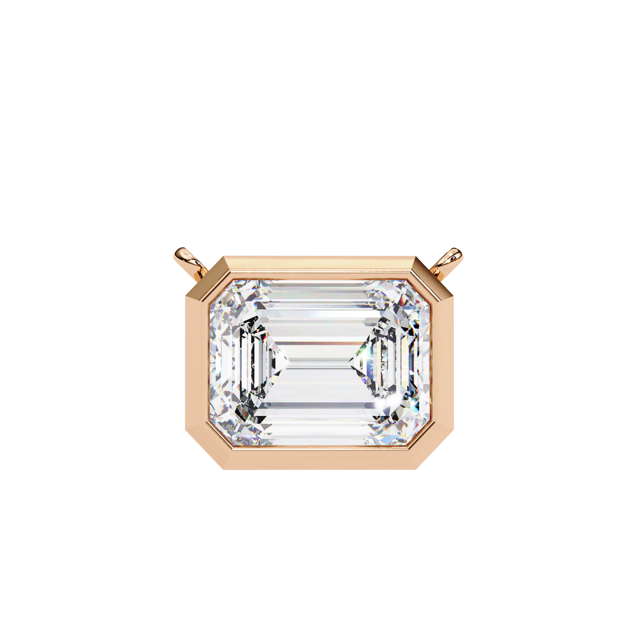 Solitairekart 0.78CT Natural Diamond Emerald Cut Pendant H Color VS1 Clarity