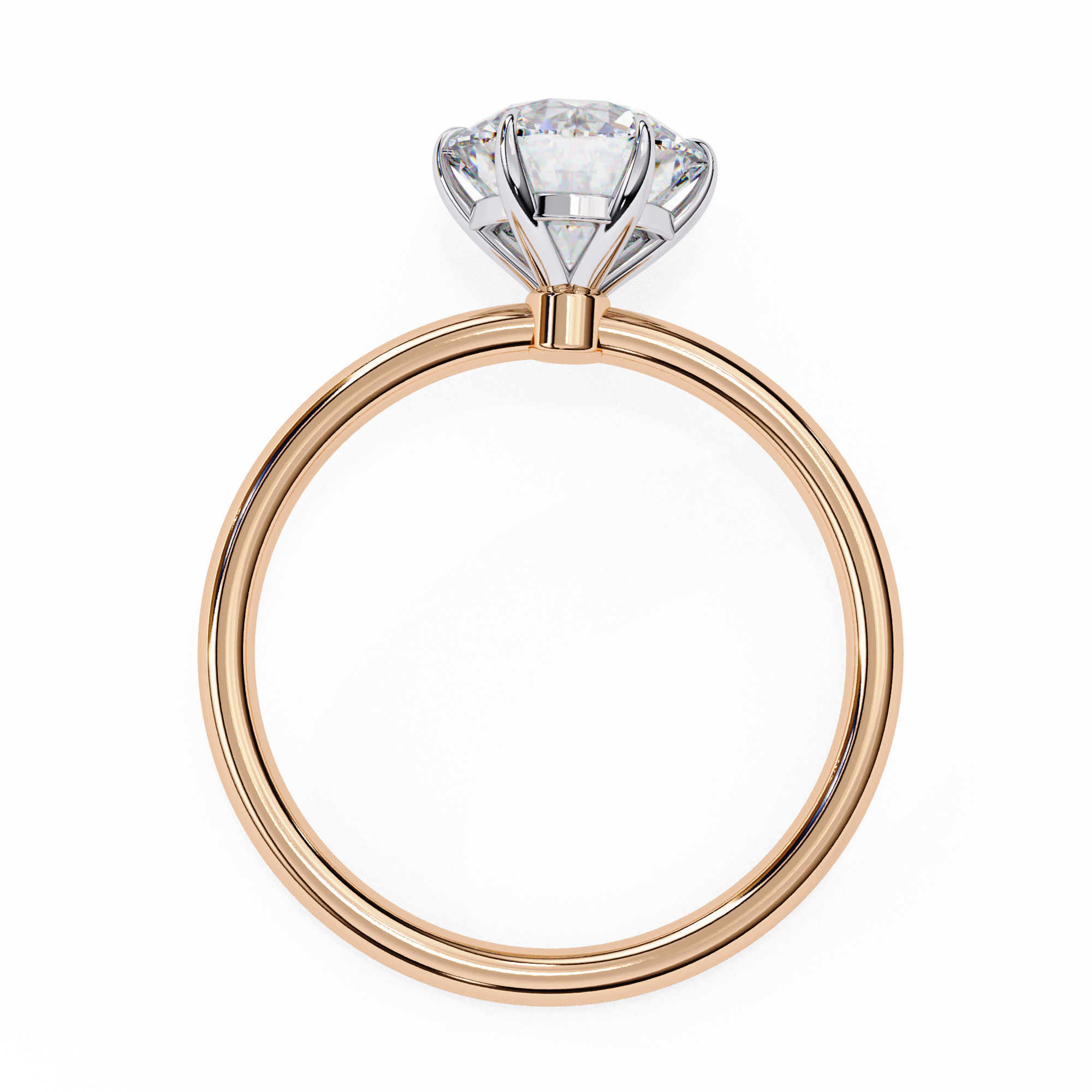 1.92 Carat Round Shape Lab Grown Diamond Solitaire Engagement Ring