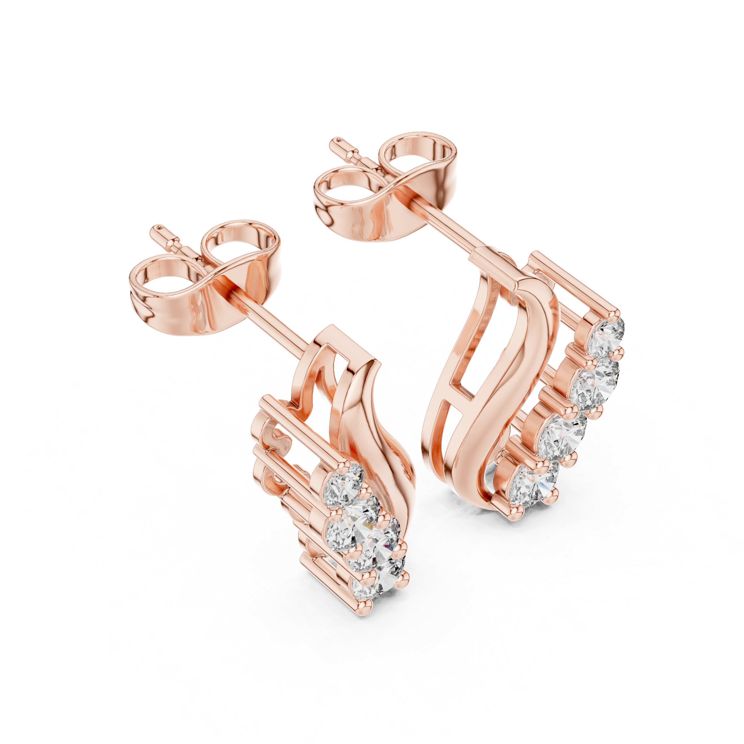 0.57ct Natural Diamond Stud Earrings – EF Color, VS Clarity