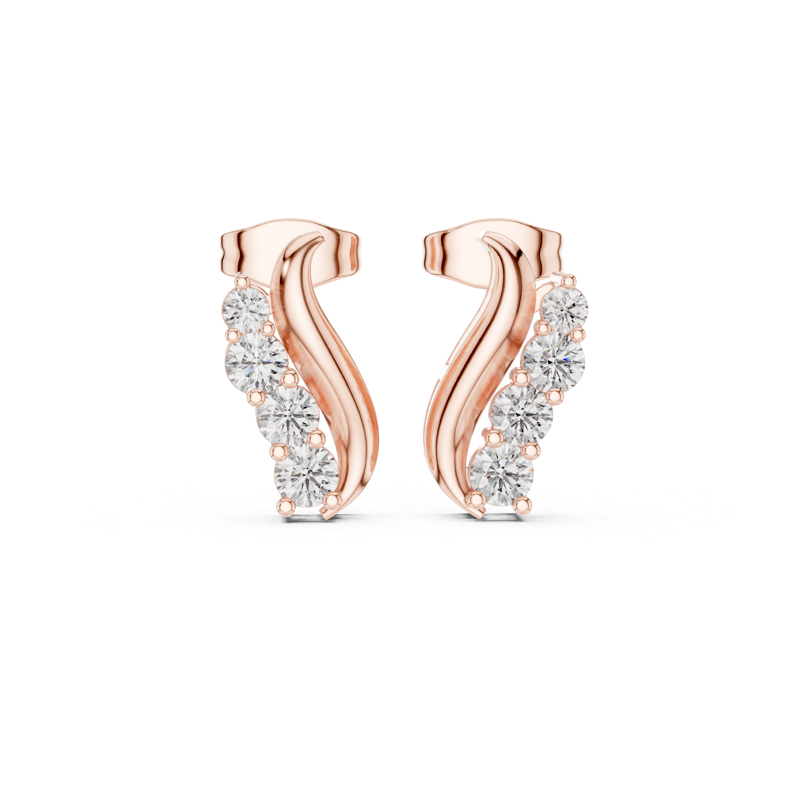 0.57ct Natural Diamond Stud Earrings – EF Color, VS Clarity