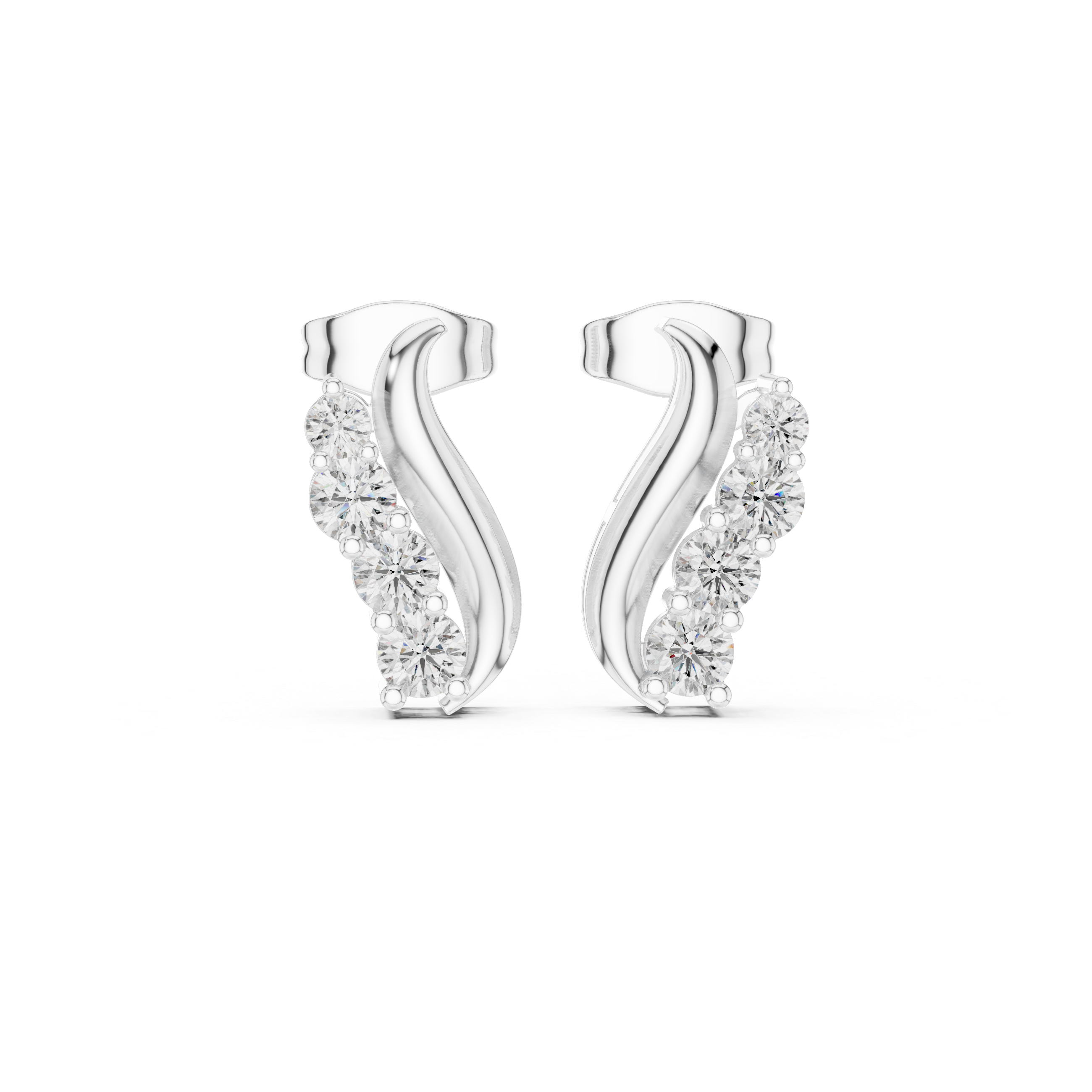 0.57ct Natural Diamond Stud Earrings – EF Color, VS Clarity