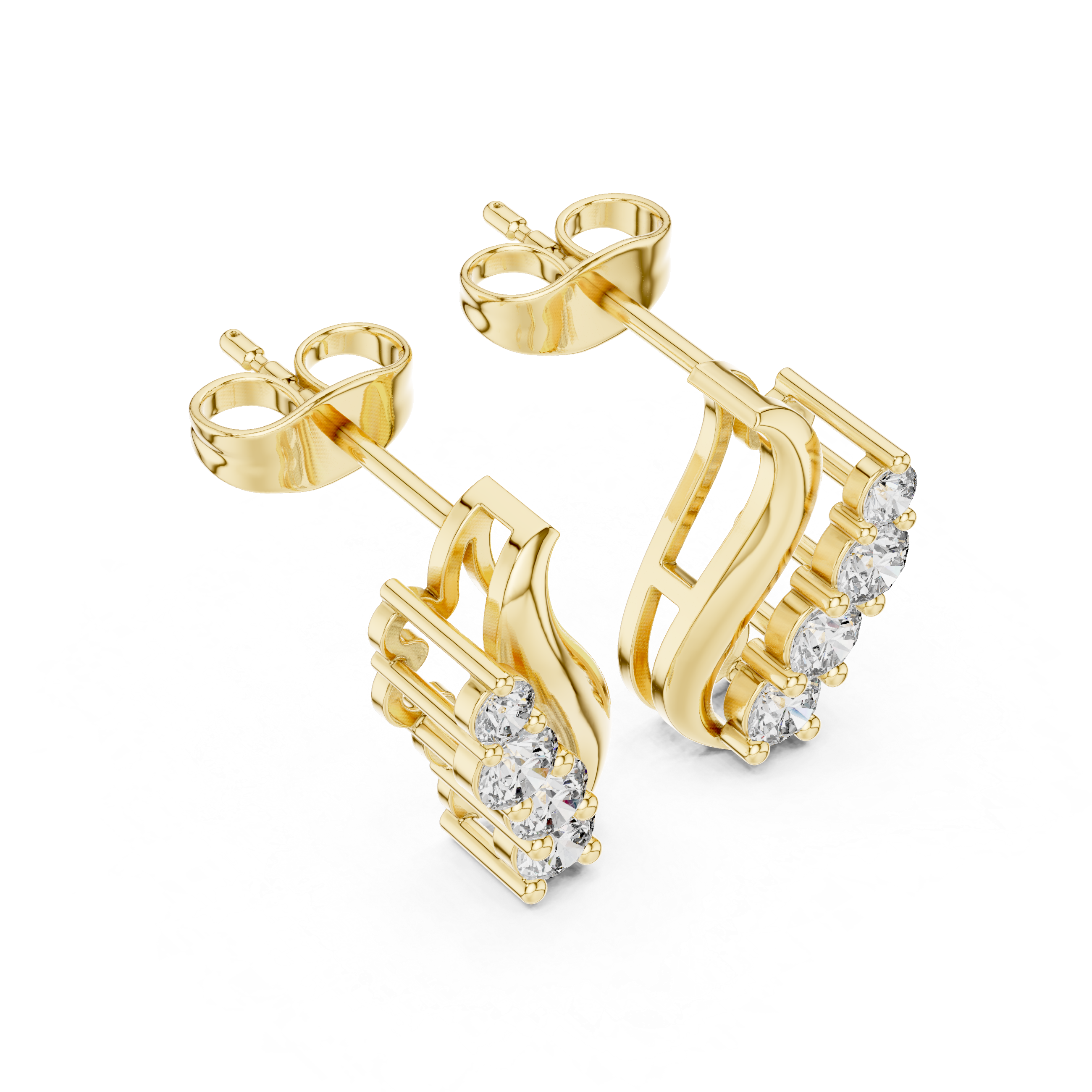 0.57ct Natural Diamond Stud Earrings – EF Color, VS Clarity