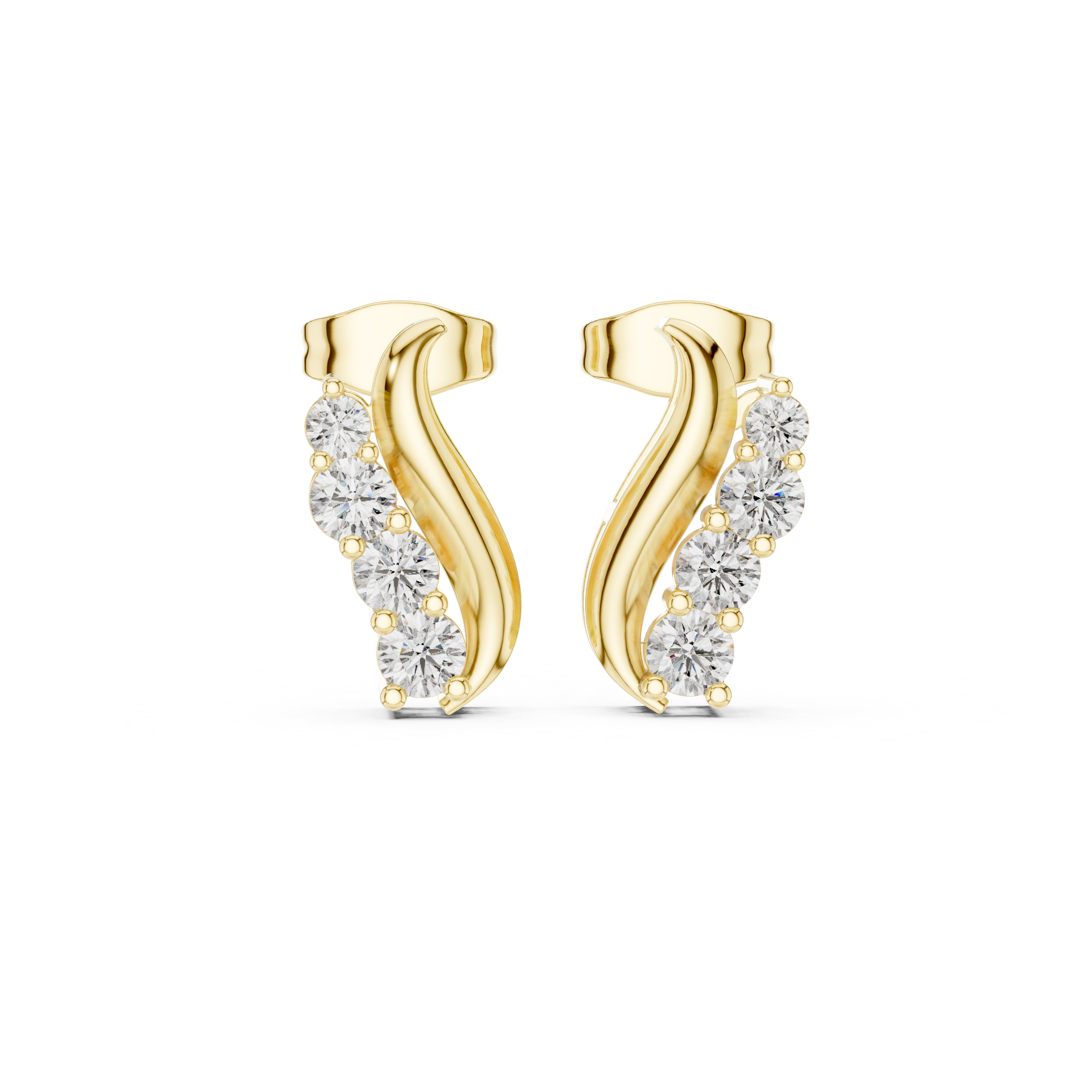 0.57ct Natural Diamond Stud Earrings – EF Color, VS Clarity