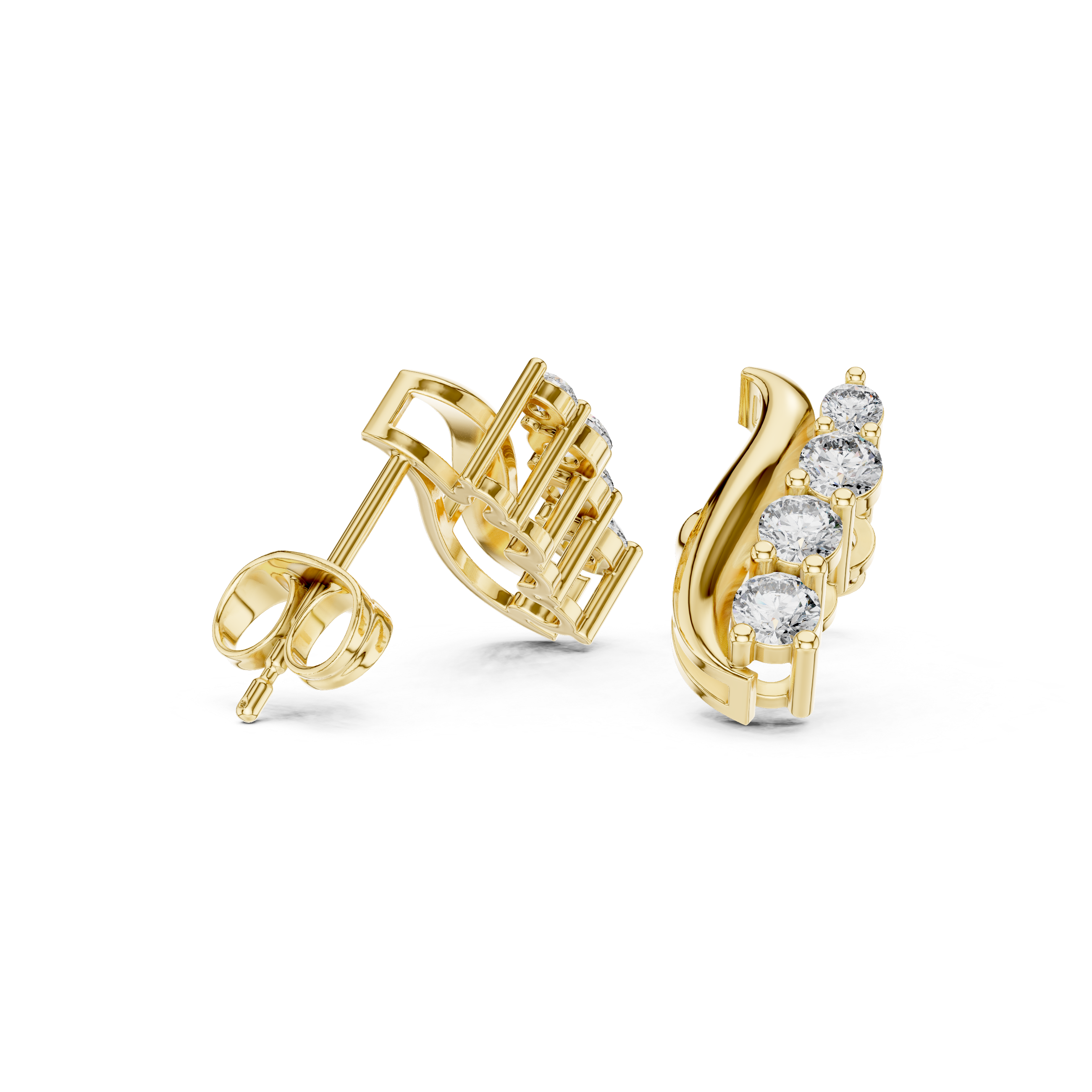 0.57ct Natural Diamond Stud Earrings – EF Color, VS Clarity