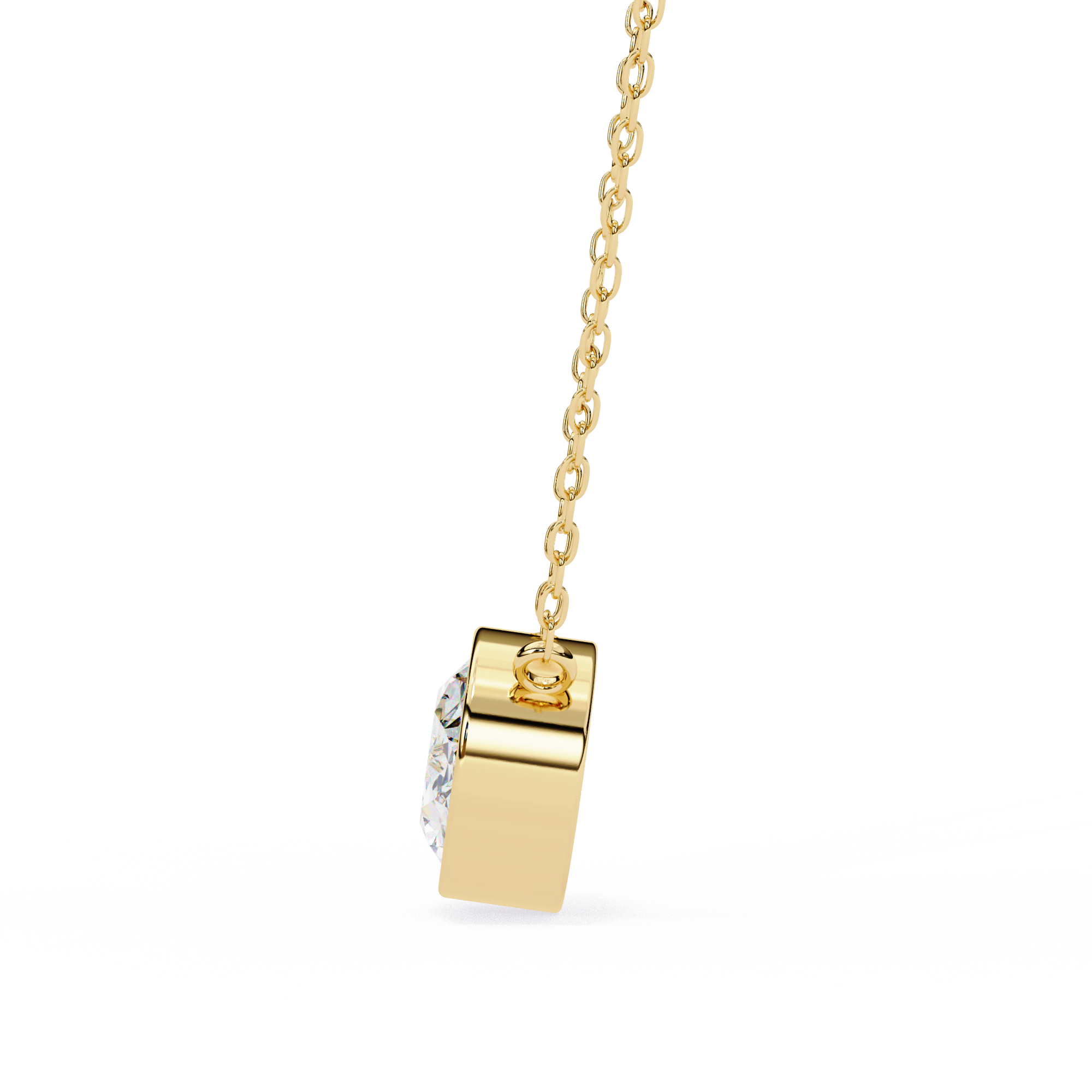 1.55ct F Color VS2 Clarity Oval Shape Lab-Grown Diamond Pendant Necklace – Elegant Brilliance