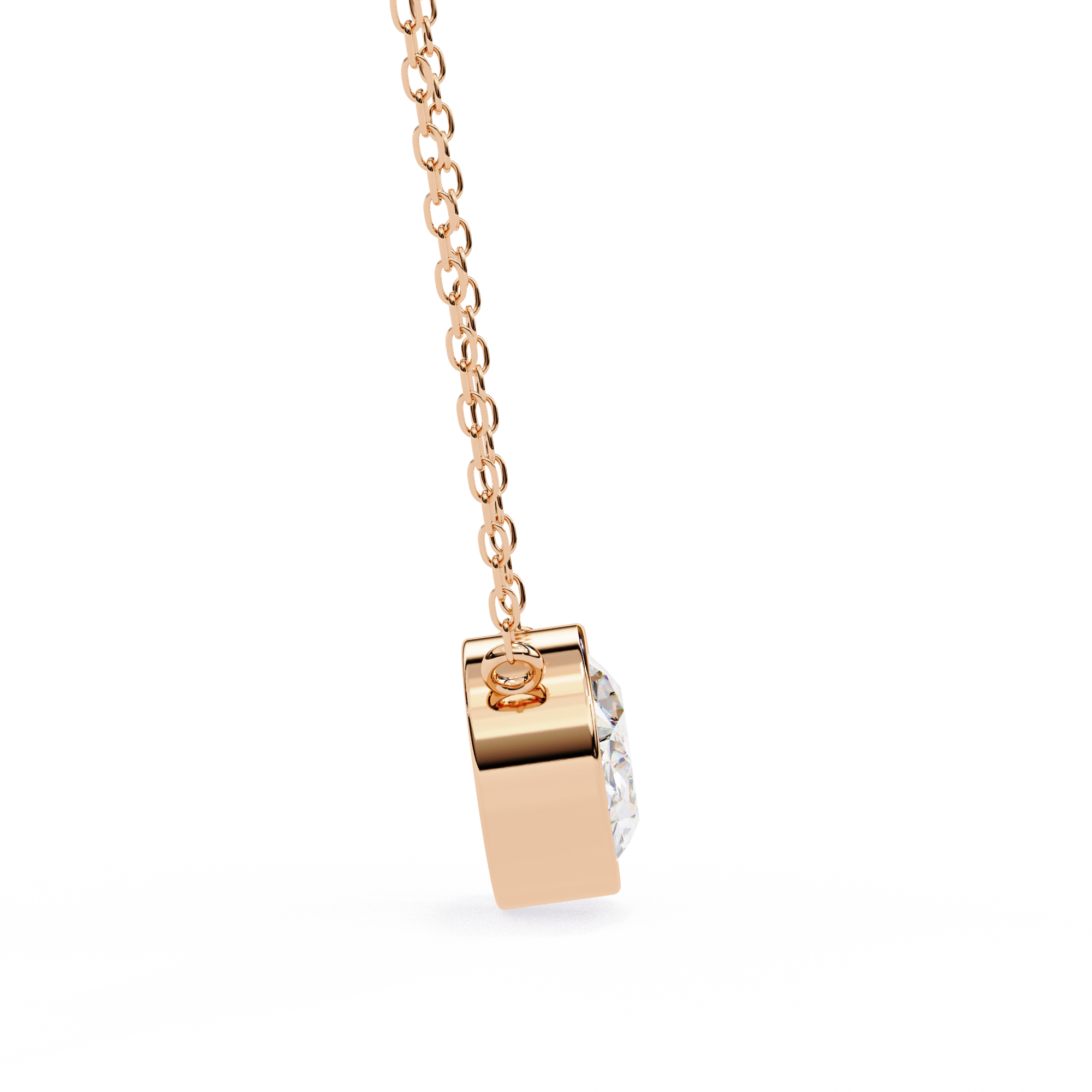 1.55ct F Color VS2 Clarity Oval Shape Lab-Grown Diamond Pendant Necklace – Elegant Brilliance