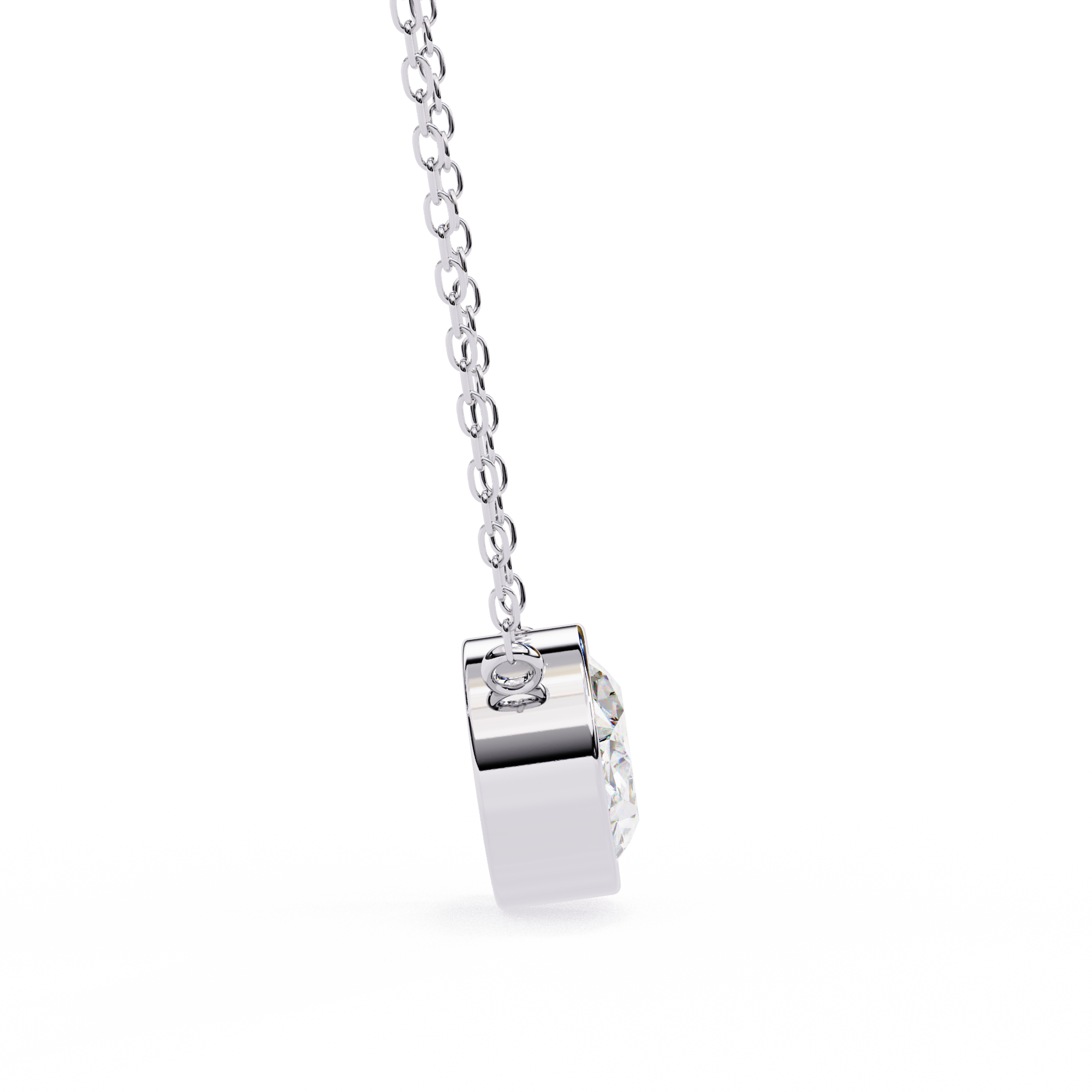 1.55ct F Color VS2 Clarity Oval Shape Lab-Grown Diamond Pendant Necklace – Elegant Brilliance