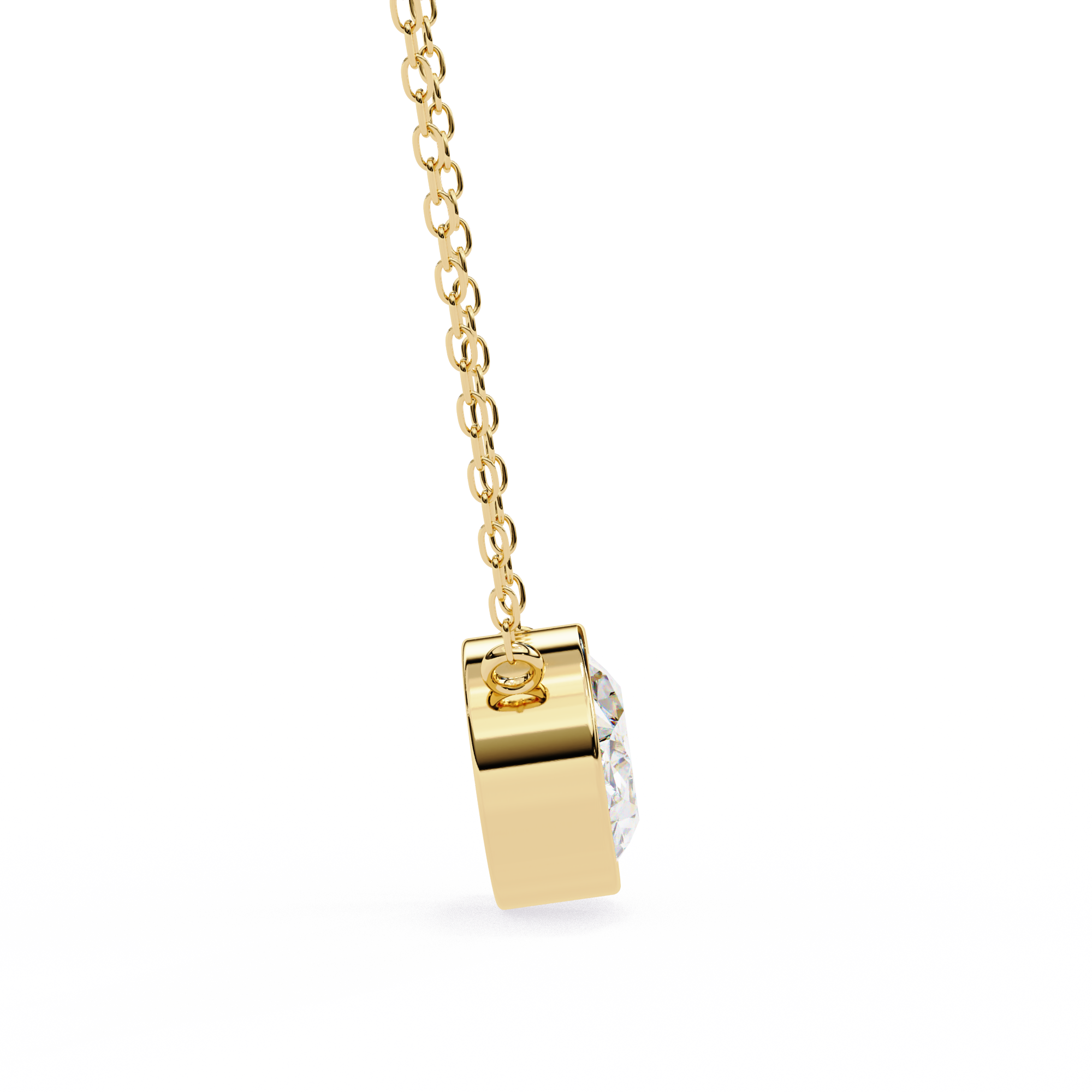 1.55ct F Color VS2 Clarity Oval Shape Lab-Grown Diamond Pendant Necklace – Elegant Brilliance