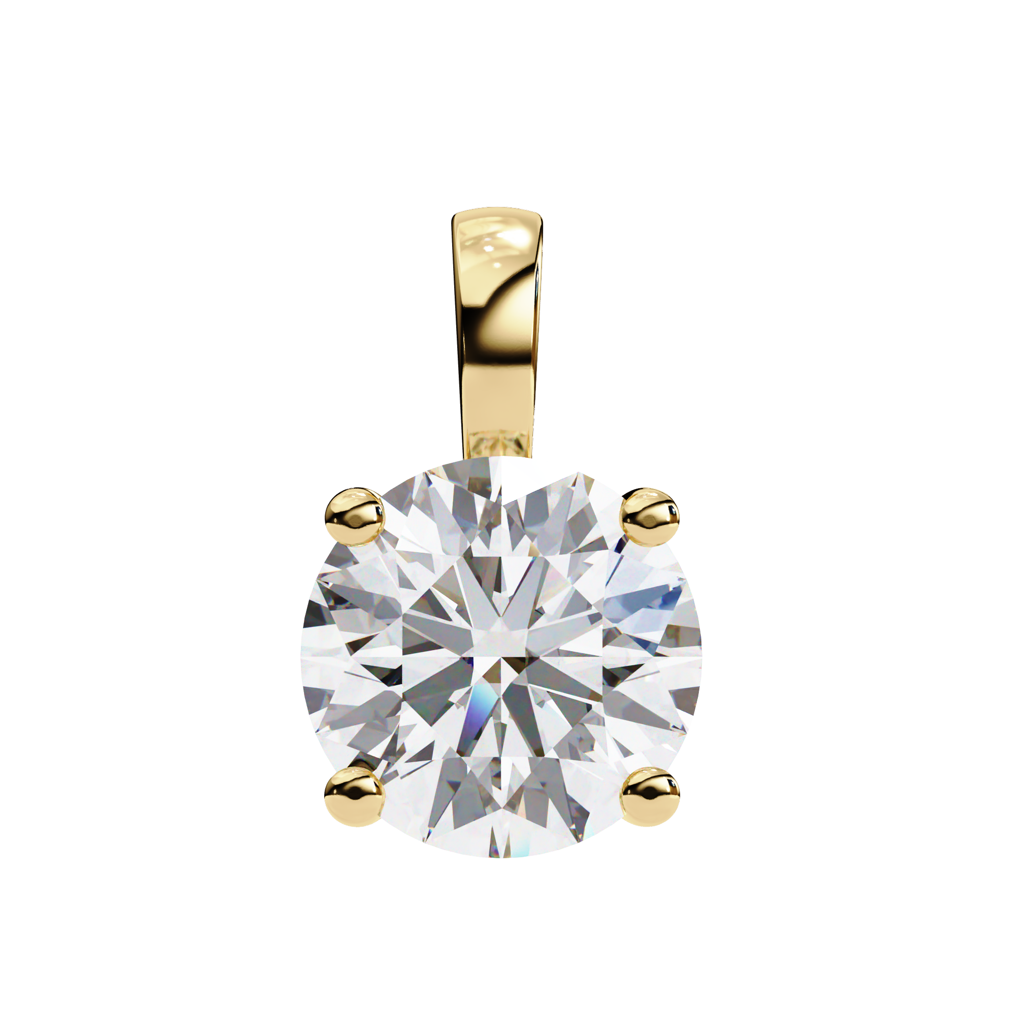 3.01 Carat Round Shape Lab-Grown Diamond Pendant Necklace – F Color VS1 Clarity