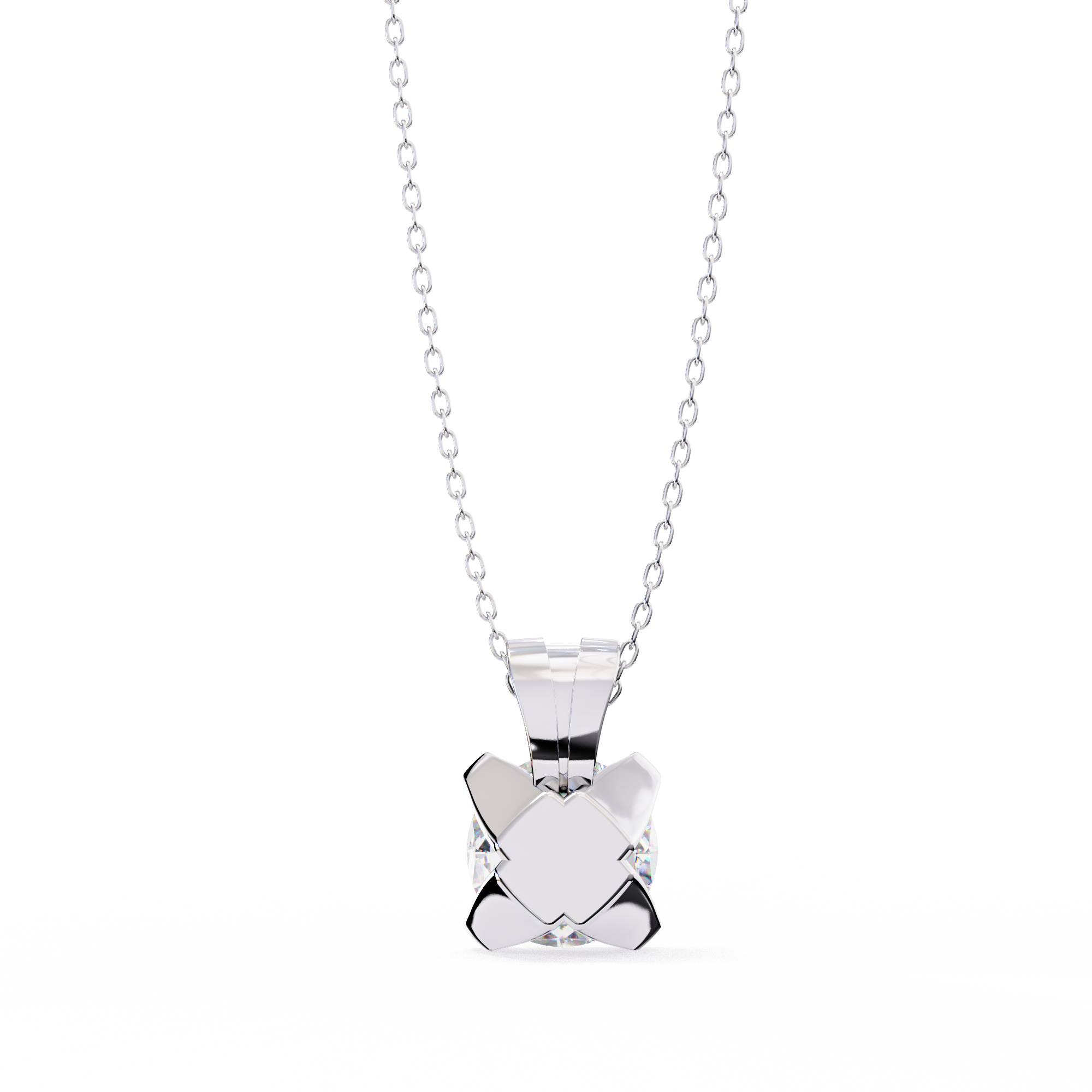 2.18 Carat Round Shape Lab-Grown Diamond Pendant Necklace – F Color VS1 Clarity