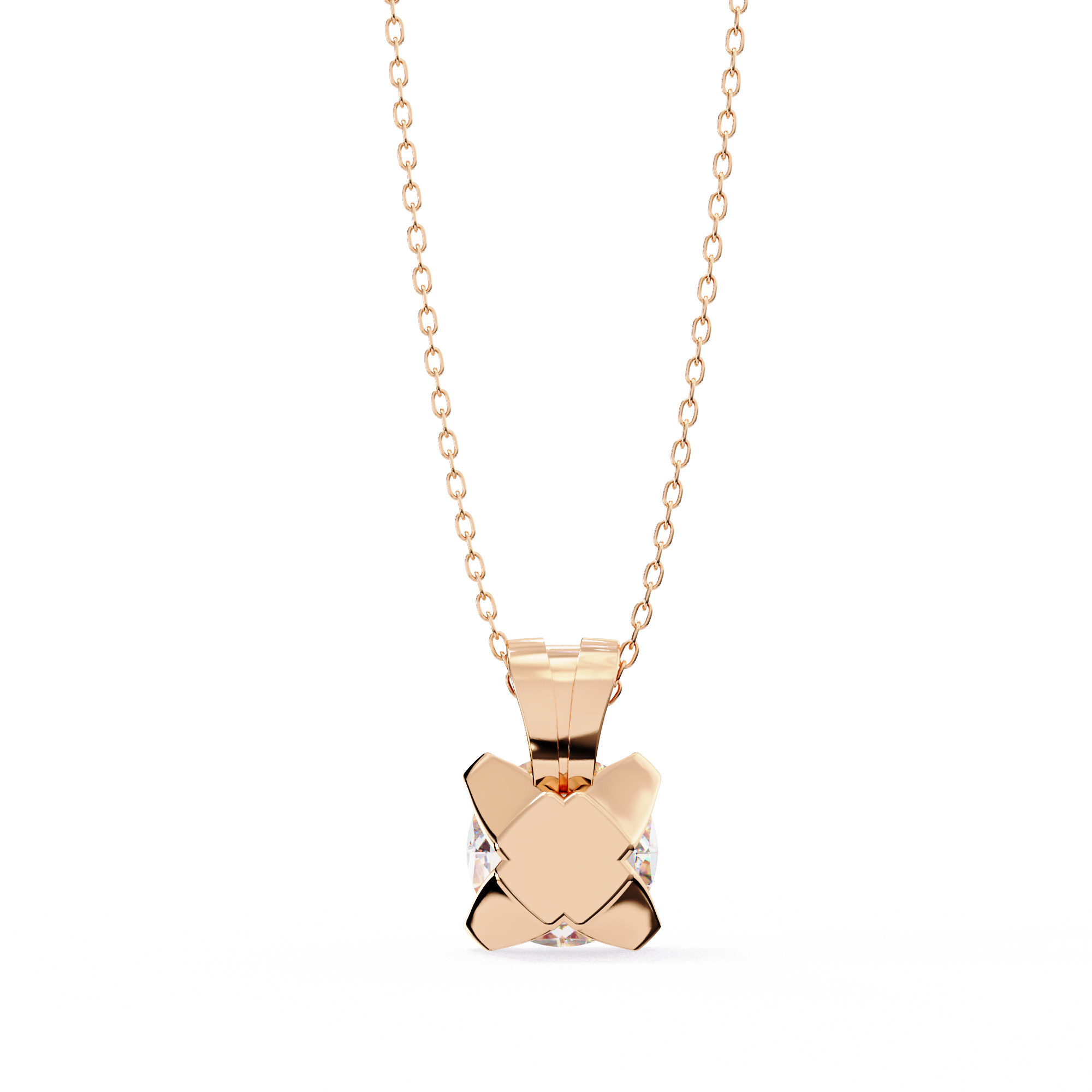 2.18 Carat Round Shape Lab-Grown Diamond Pendant Necklace – F Color VS1 Clarity