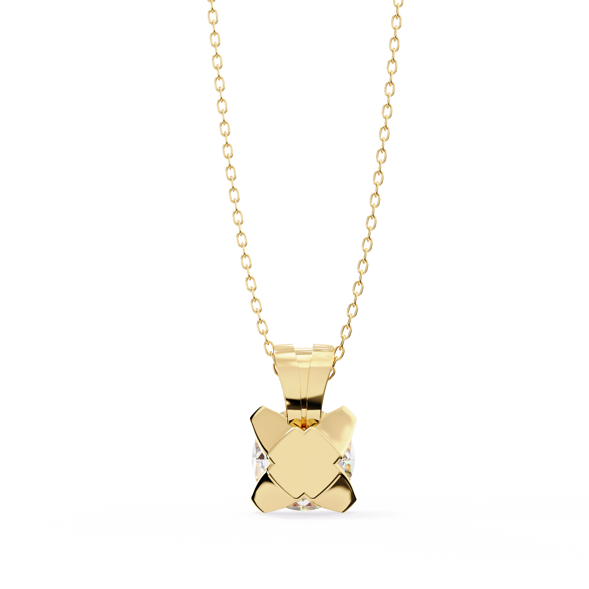 2.18 Carat Round Shape Lab-Grown Diamond Pendant Necklace – F Color VS1 Clarity