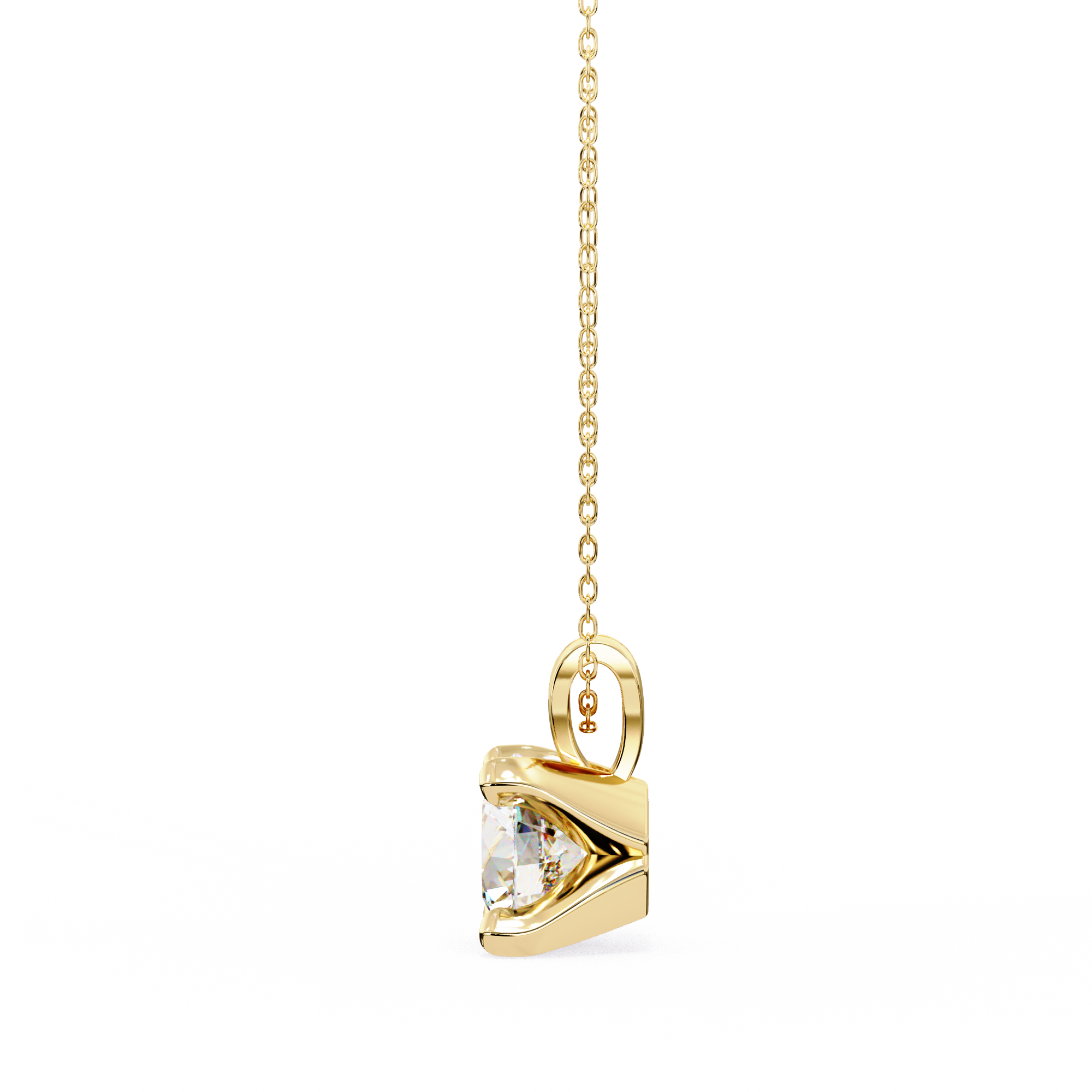 2.18 Carat Round Shape Lab-Grown Diamond Pendant Necklace – F Color VS1 Clarity