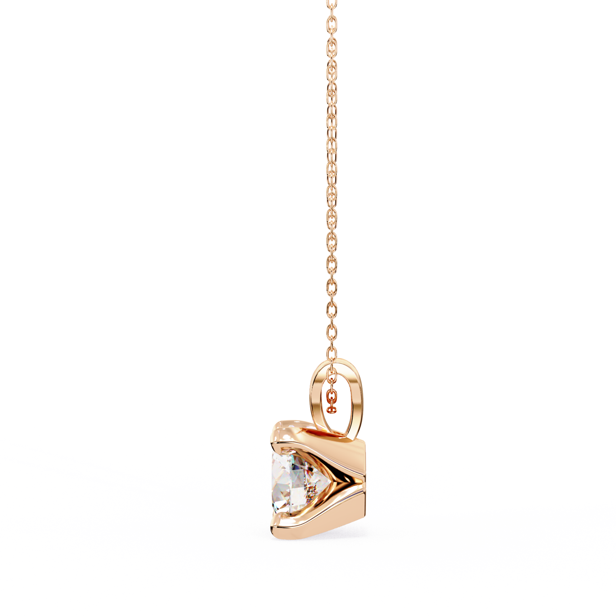 2.18 Carat Round Shape Lab-Grown Diamond Pendant Necklace – F Color VS1 Clarity