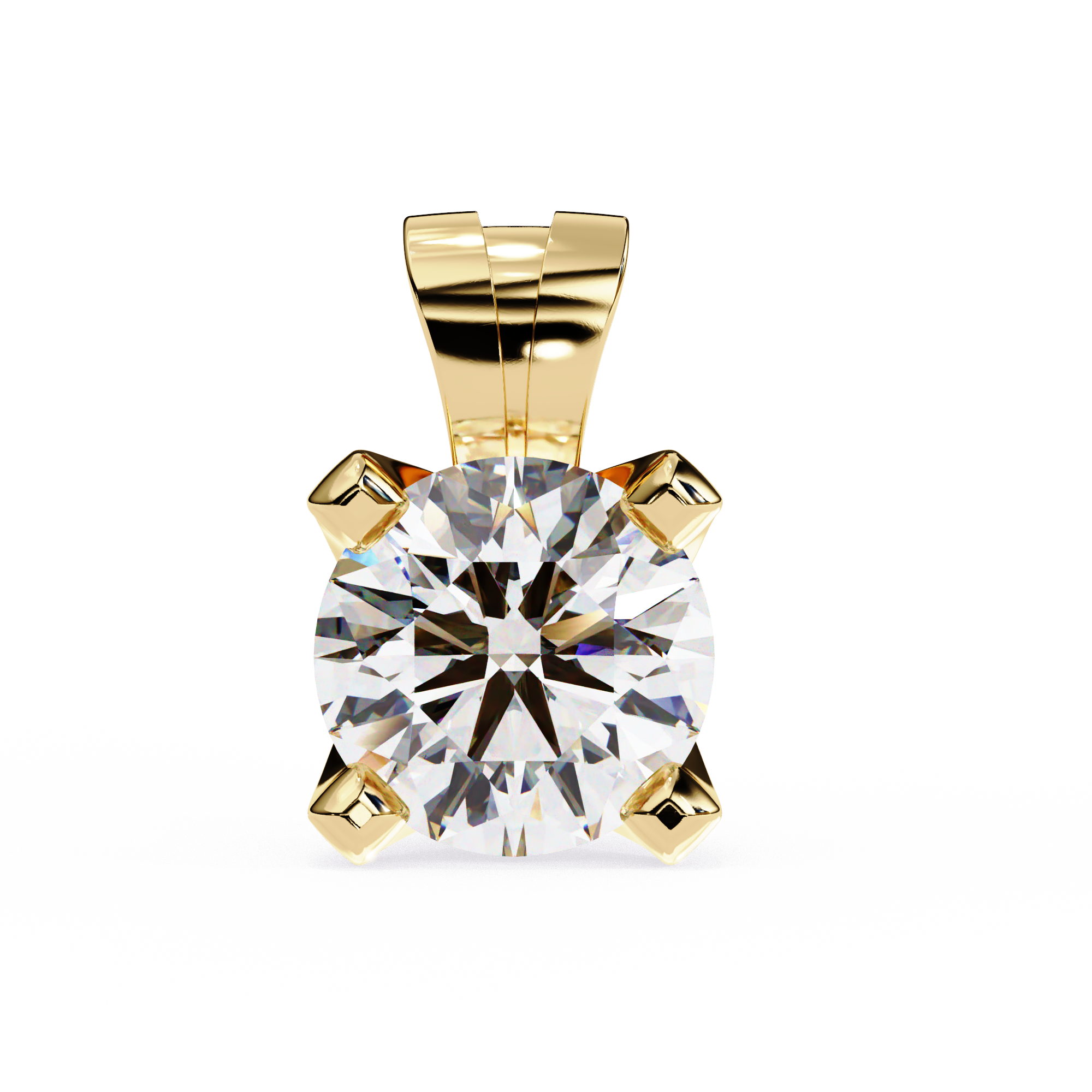 2.18 Carat Round Shape Lab-Grown Diamond Pendant Necklace – F Color VS1 Clarity
