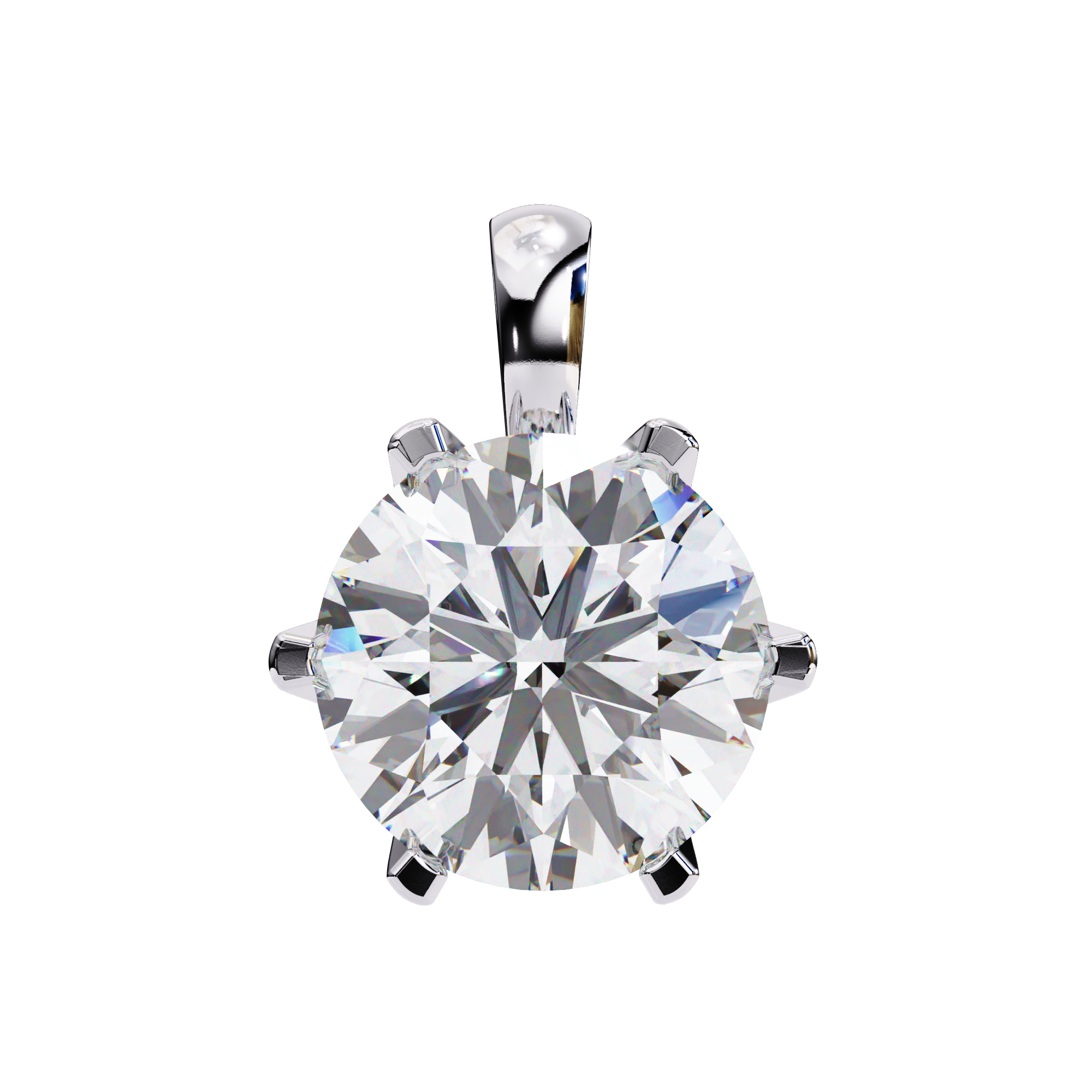 2.20 Carat Round Shape Lab Diamond Pendant Necklace – F Color VS1 Clarity