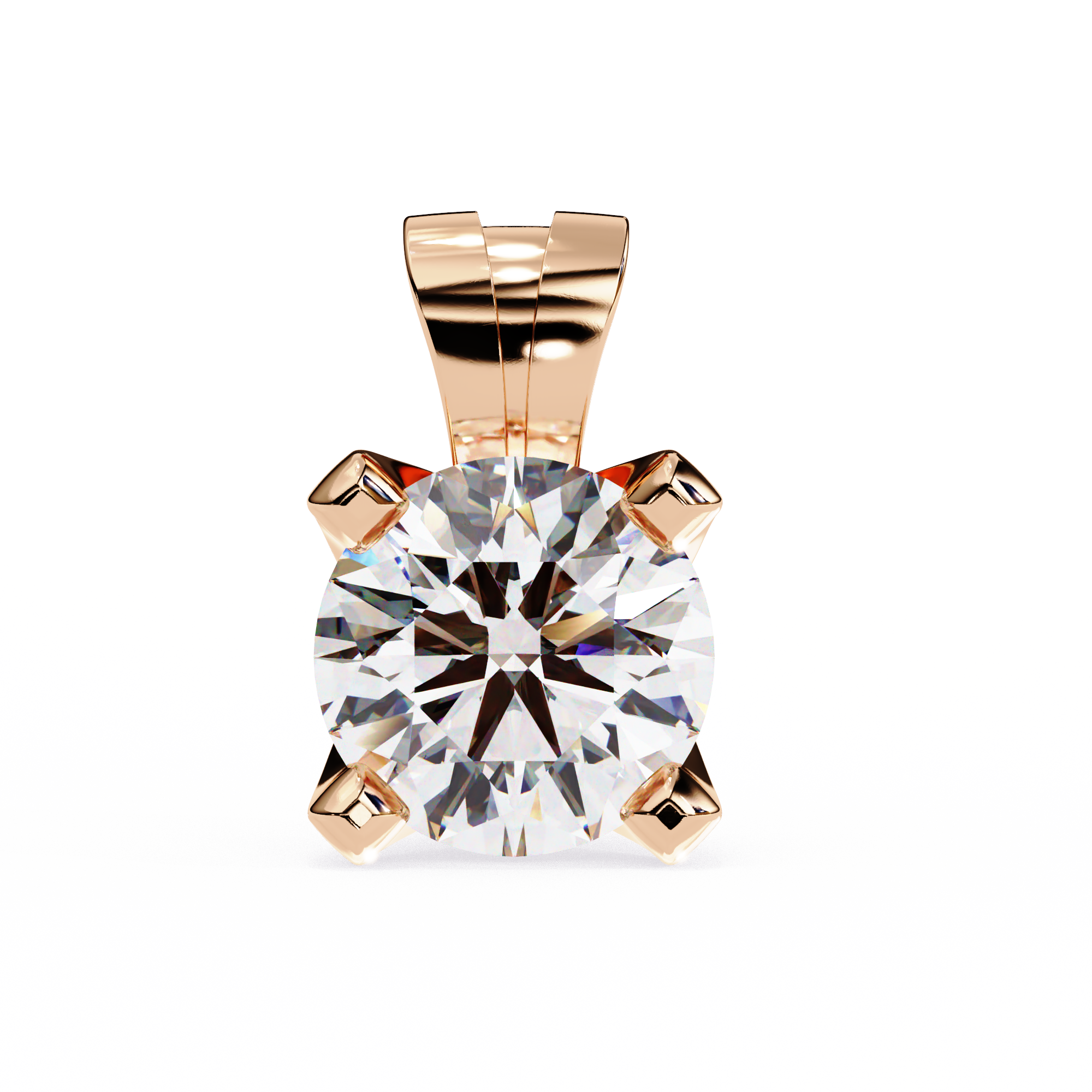 2.18 Carat Round Shape Lab-Grown Diamond Pendant Necklace – F Color VS1 Clarity