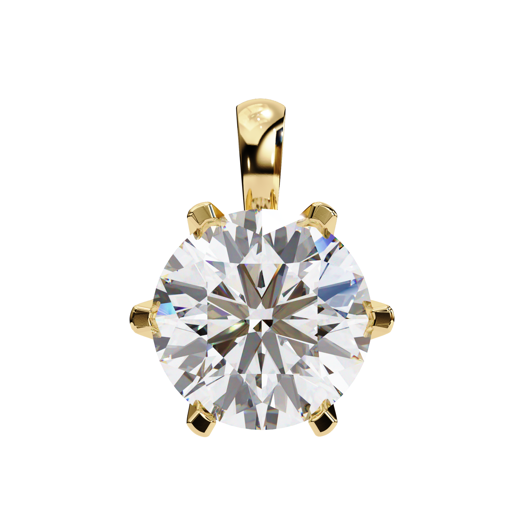 2.20 Carat Round Shape Lab Diamond Pendant Necklace – F Color VS1 Clarity