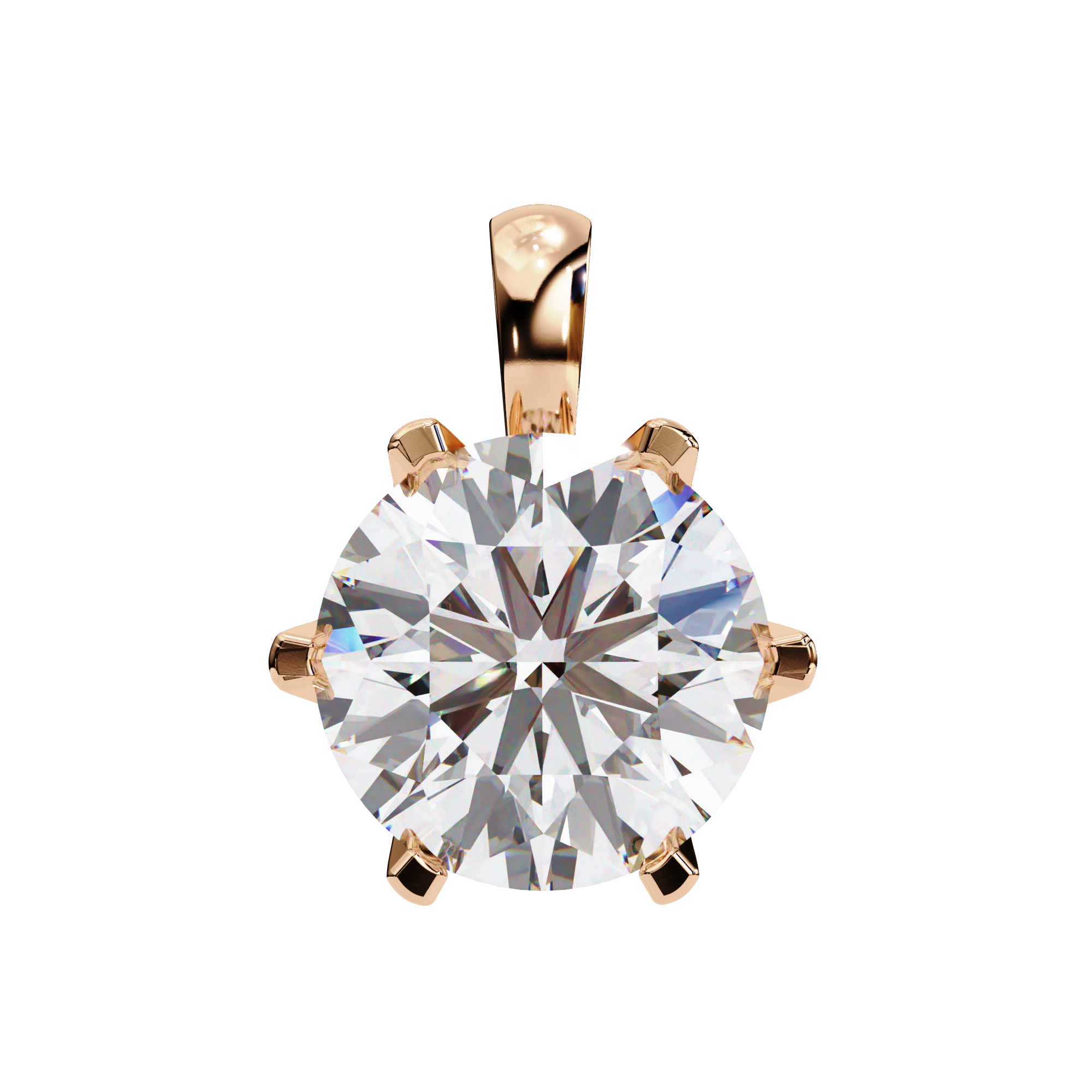 2.20 Carat Round Shape Lab Diamond Pendant Necklace – F Color VS1 Clarity