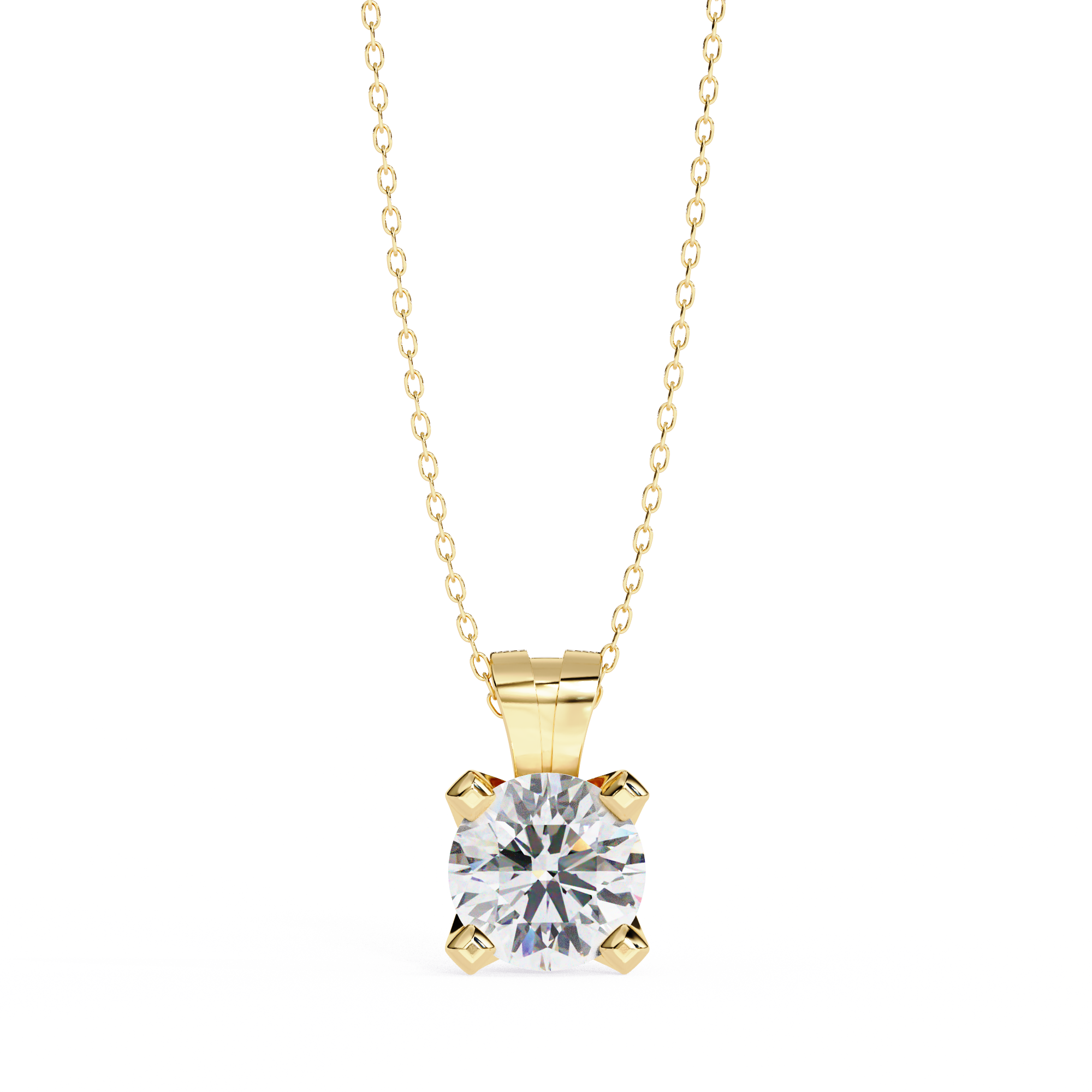 2.18 Carat Round Shape Lab-Grown Diamond Pendant Necklace – F Color VS1 Clarity