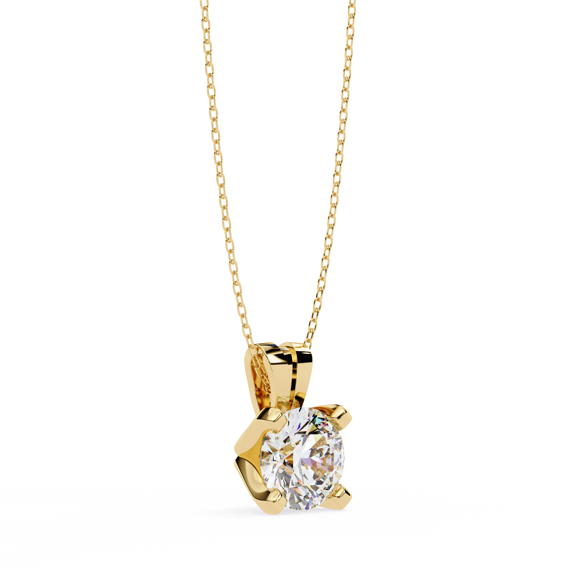 2.18 Carat Round Shape Lab-Grown Diamond Pendant Necklace – F Color VS1 Clarity