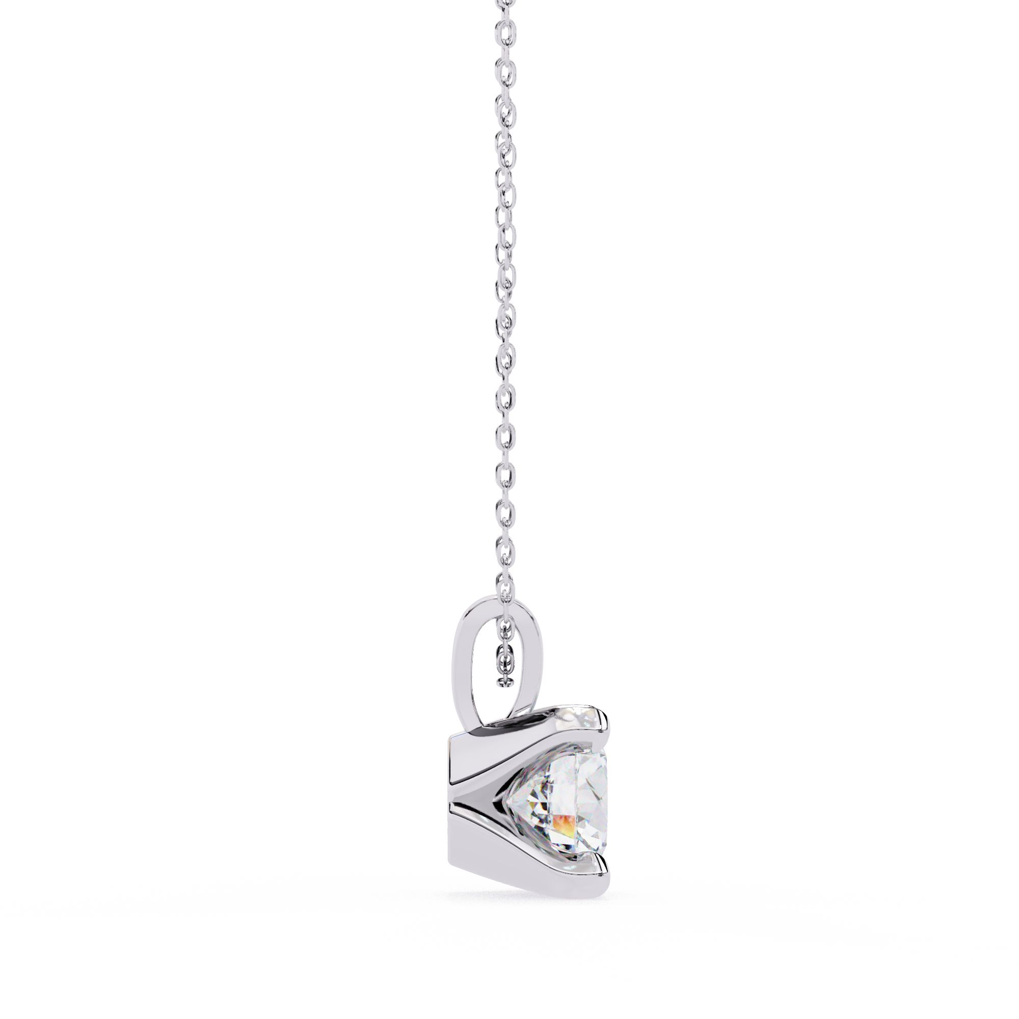 2.18 Carat Round Shape Lab-Grown Diamond Pendant Necklace – F Color VS1 Clarity