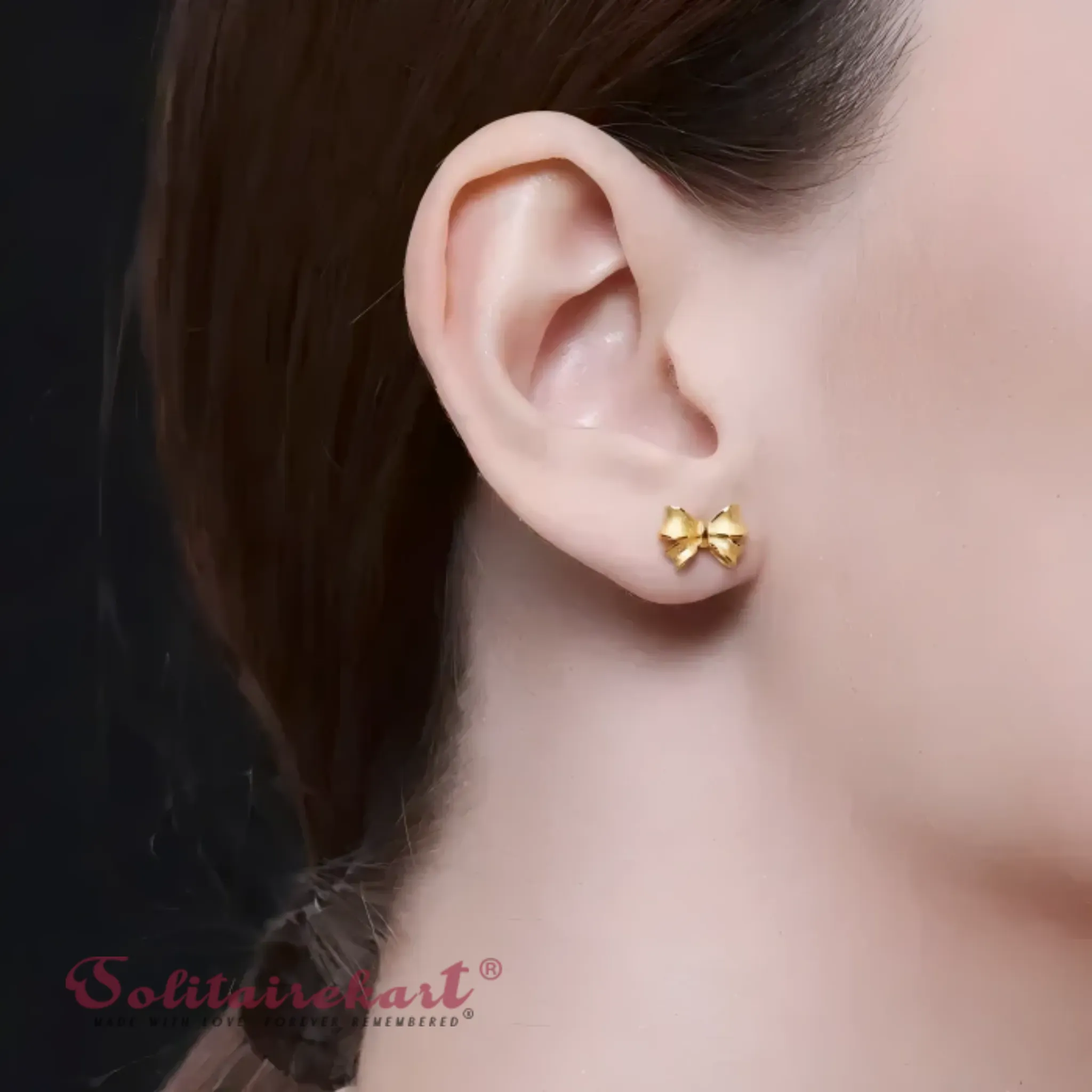 14K Gold 2.73grm Bow Knot Studs