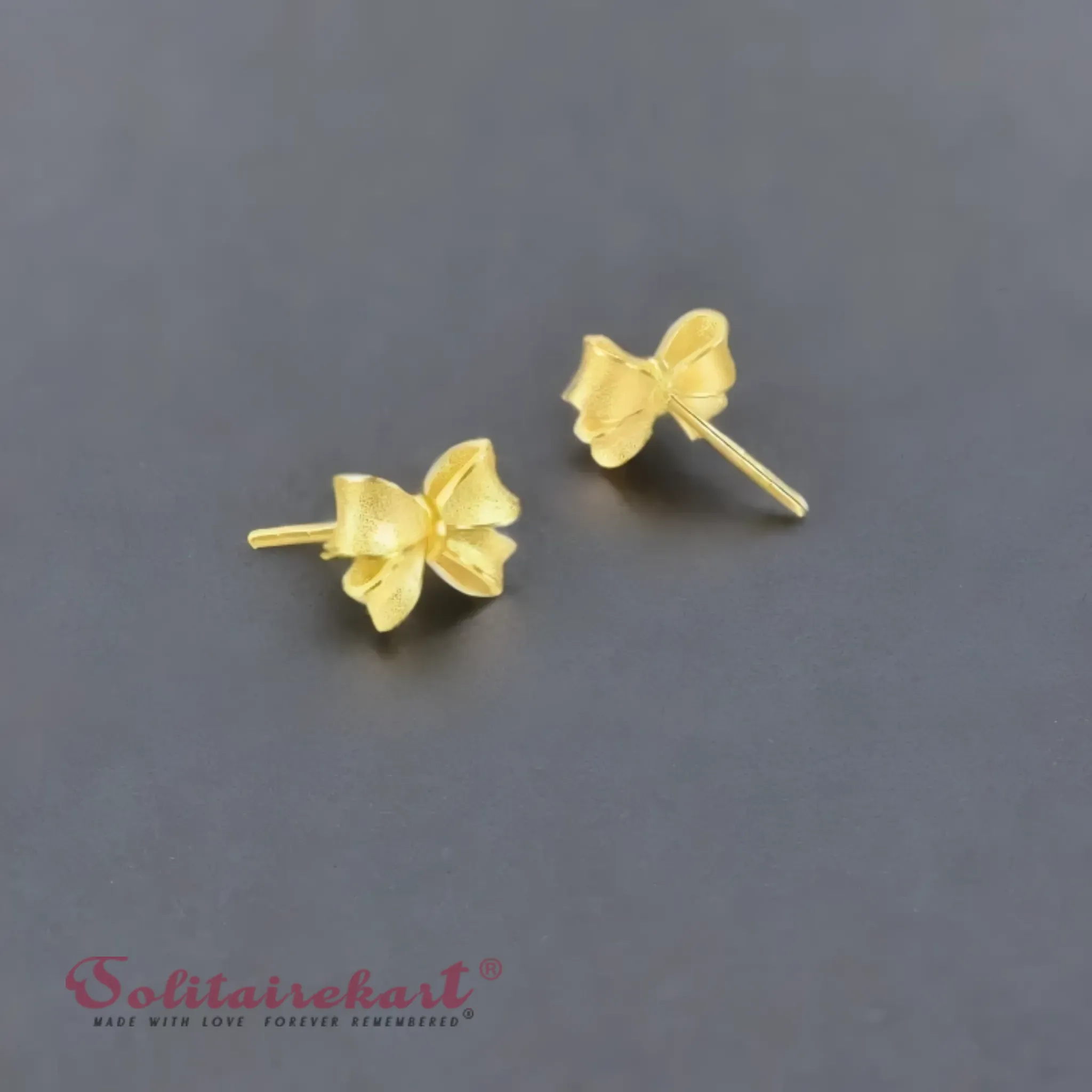 14K Gold 2.73grm Bow Knot Studs