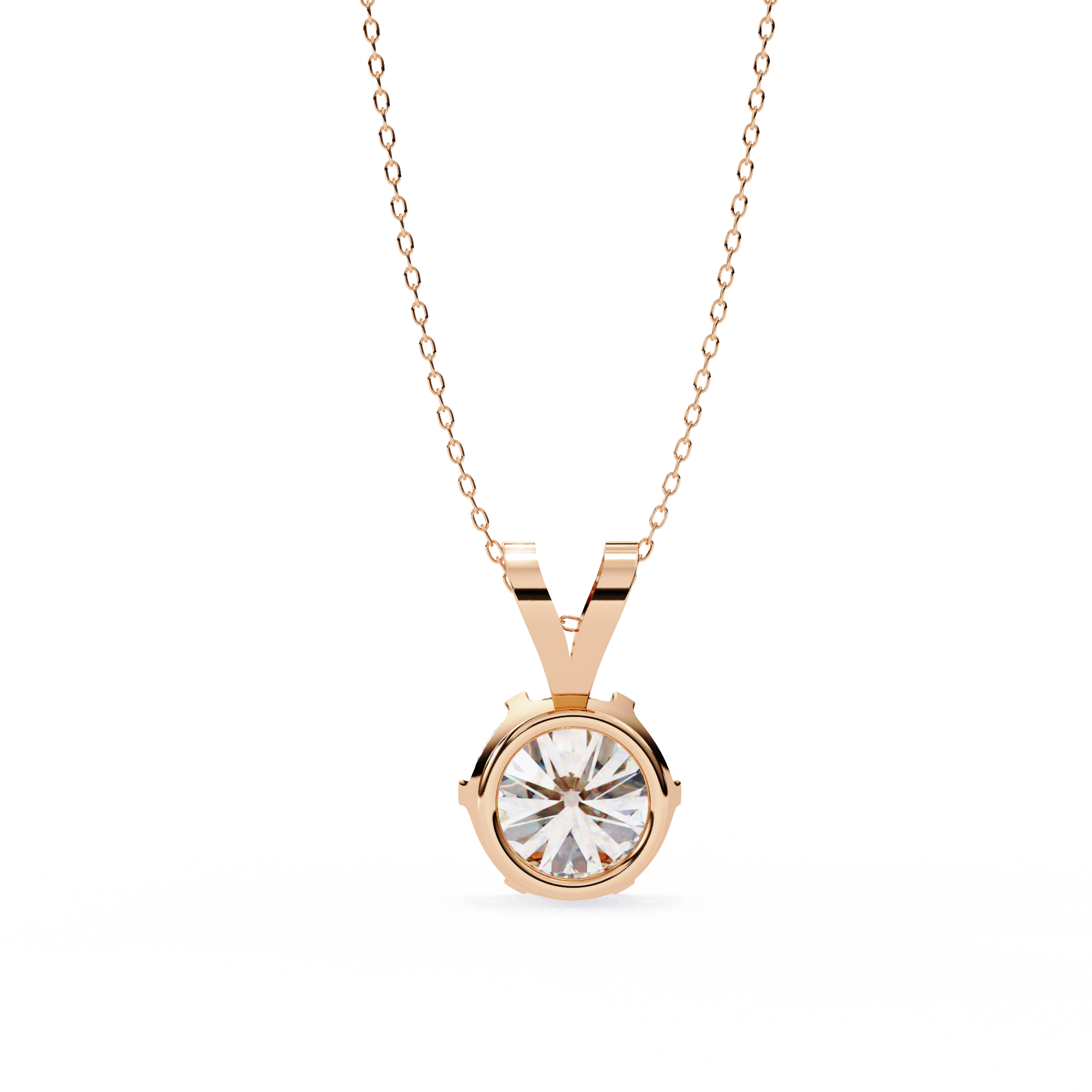 2.14 Carat Round Shape Lab-Grown Diamond Pendant Necklace – E Color VS1 Clarity