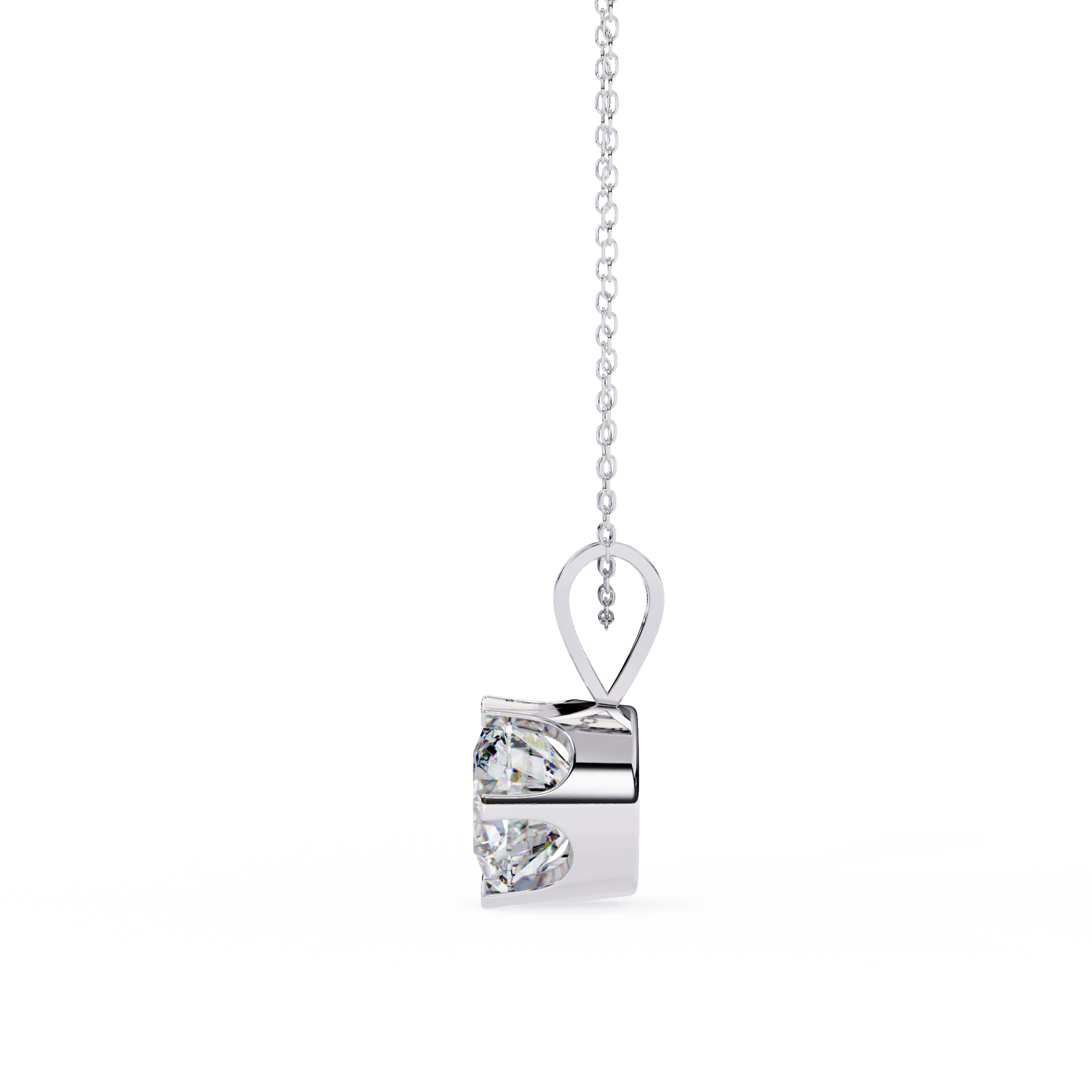 2.14 Carat Round Shape Lab-Grown Diamond Pendant Necklace – E Color VS1 Clarity