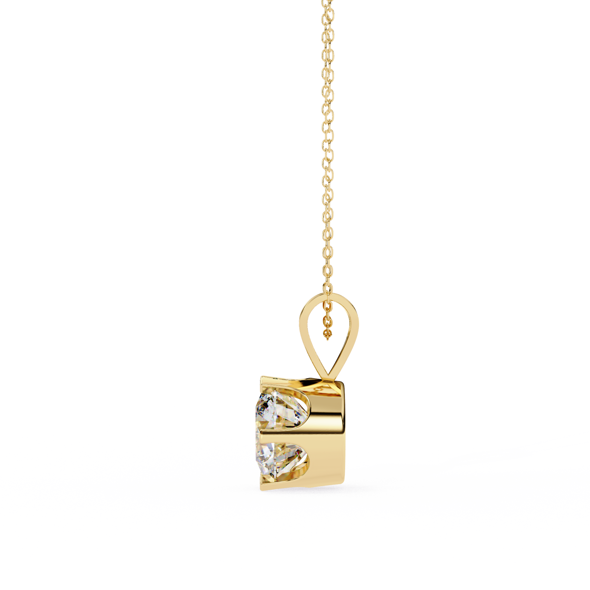 2.14 Carat Round Shape Lab-Grown Diamond Pendant Necklace – E Color VS1 Clarity