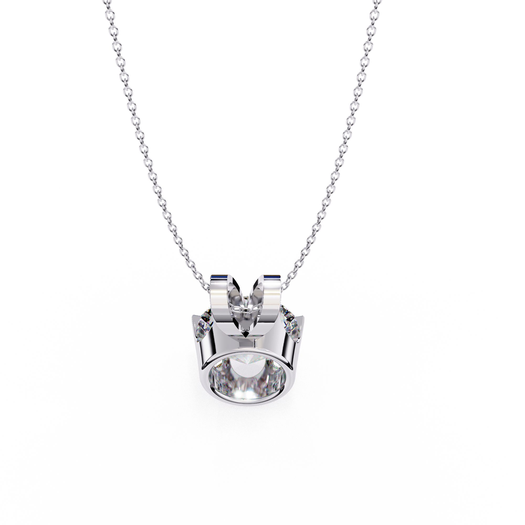 2.14 Carat Round Shape Lab-Grown Diamond Pendant Necklace – E Color VS1 Clarity