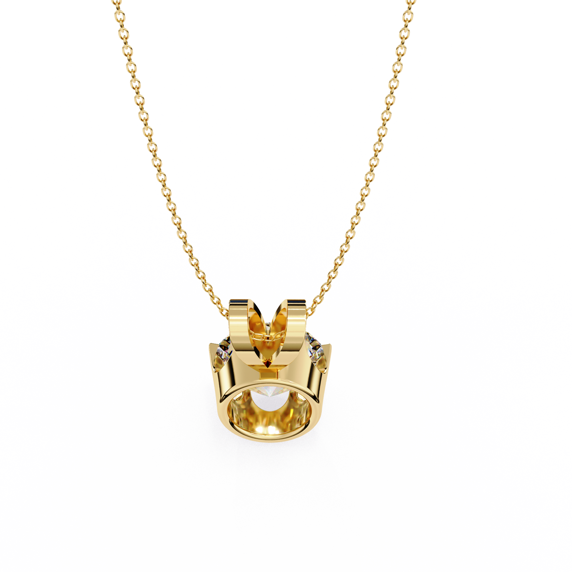 2.14 Carat Round Shape Lab-Grown Diamond Pendant Necklace – E Color VS1 Clarity