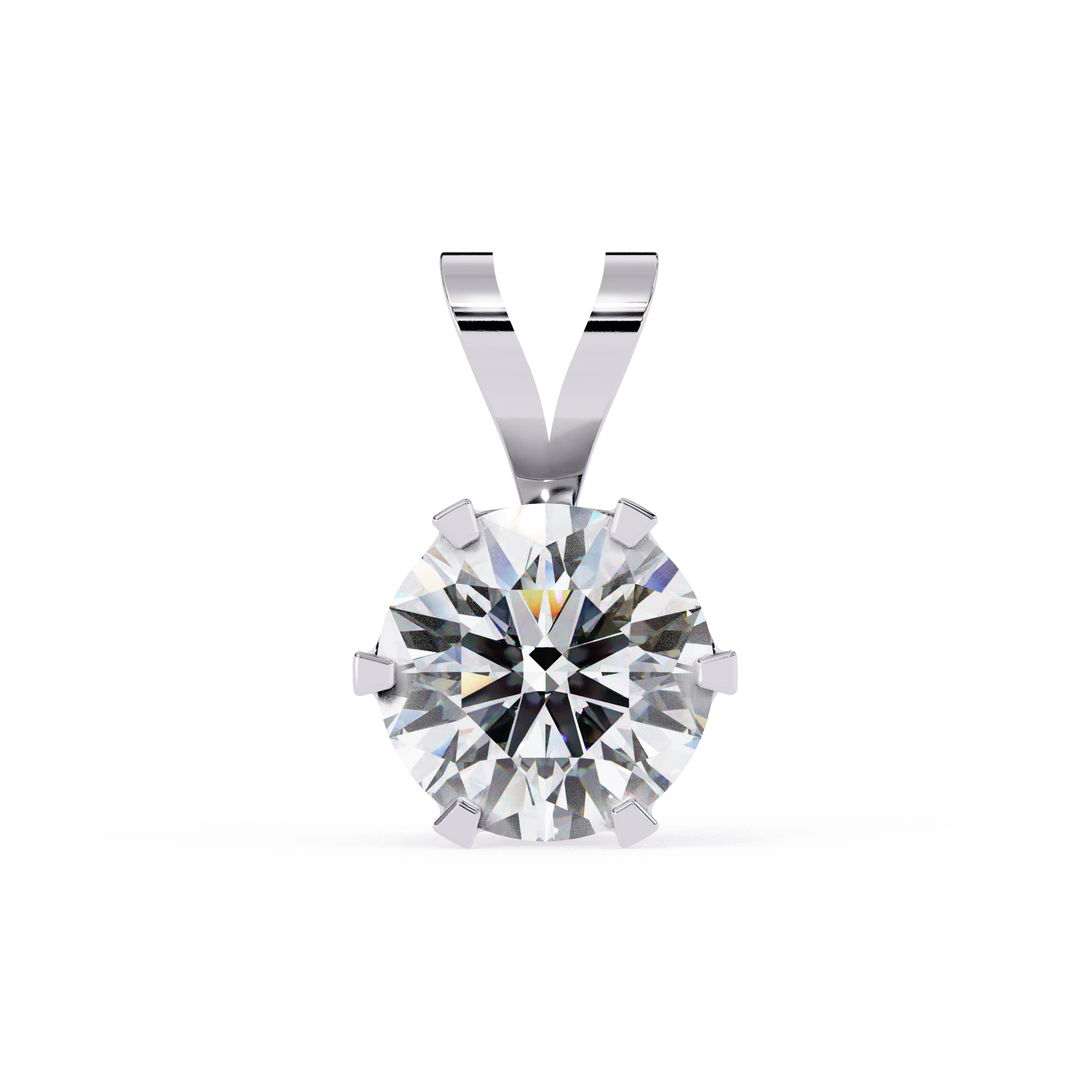 2.14 Carat Round Shape Lab-Grown Diamond Pendant Necklace – E Color VS1 Clarity