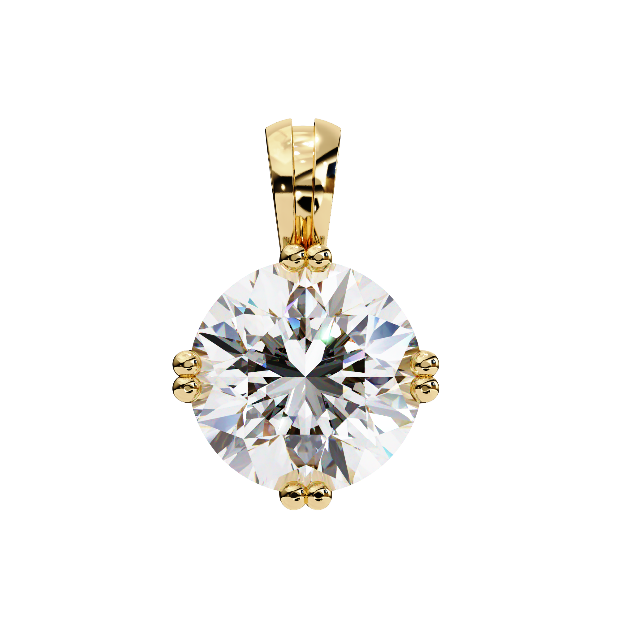 1.98 Carat Round Shape Lab Diamond Pendant Necklace – E Color VVS2 Clarity